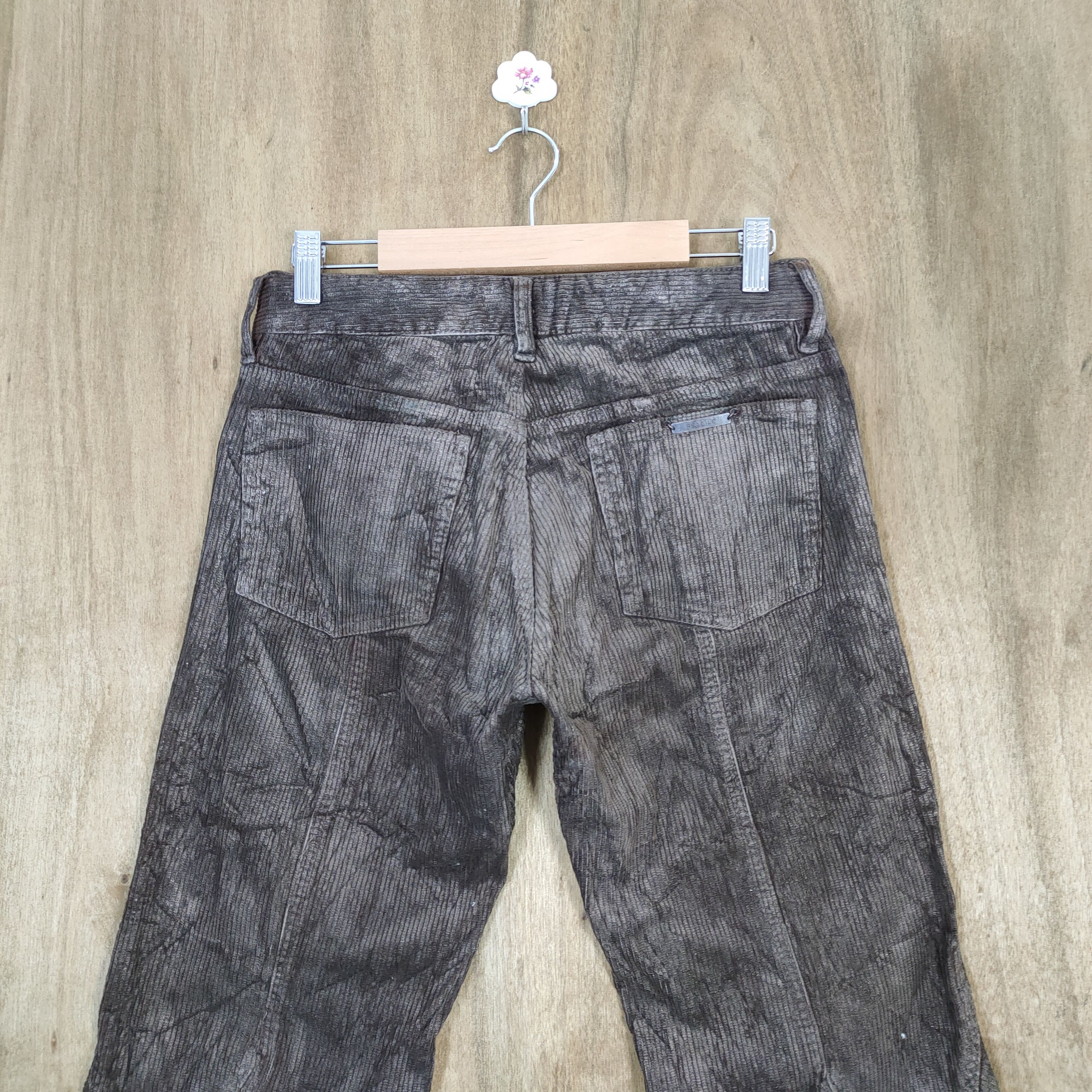 Japanese Brand W28 FRAGILE CORDUROY FADED FLARE PANTS Size US 28 / EU 44 - 9 Thumbnail