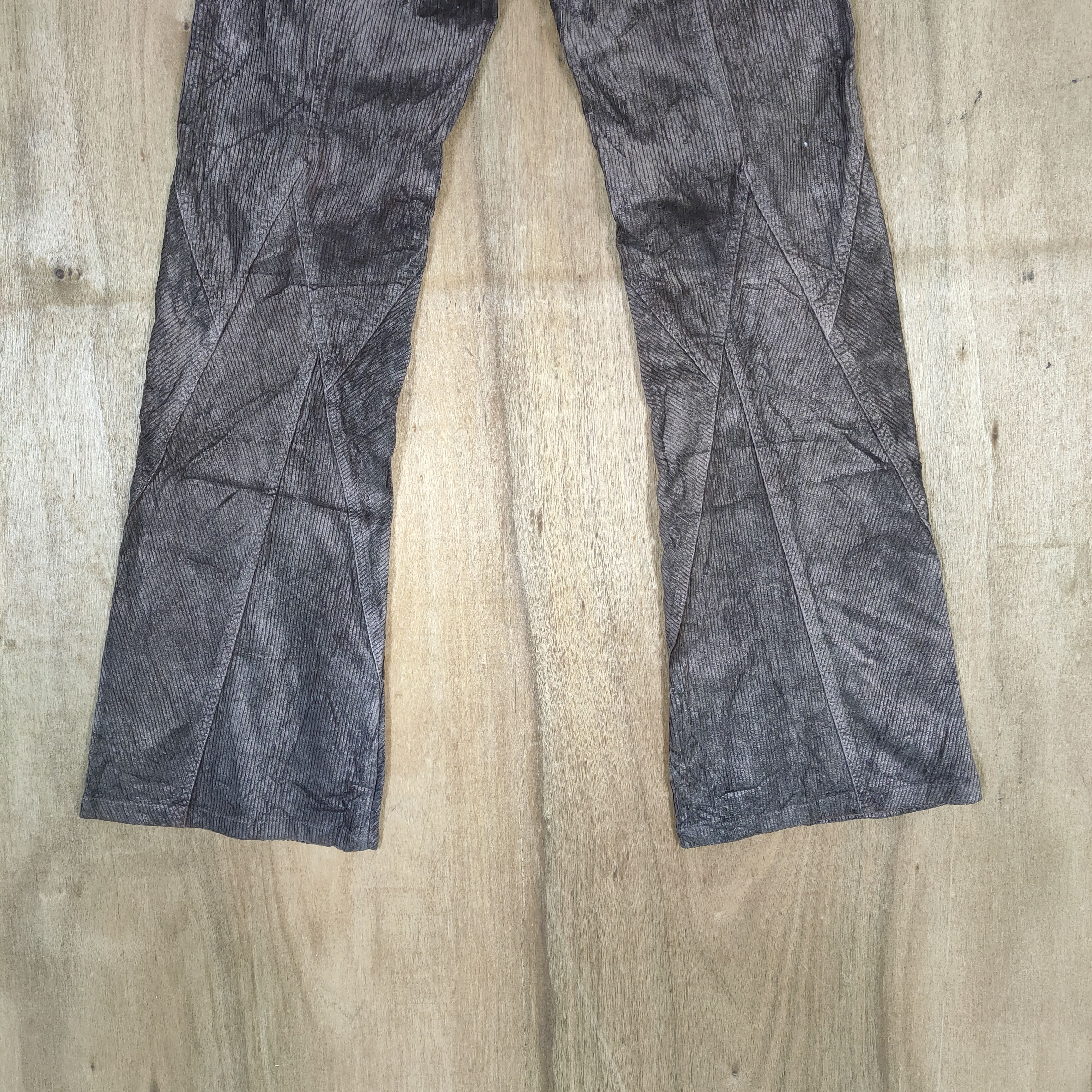 Japanese Brand W28 FRAGILE CORDUROY FADED FLARE PANTS Size US 28 / EU 44 - 10 Thumbnail