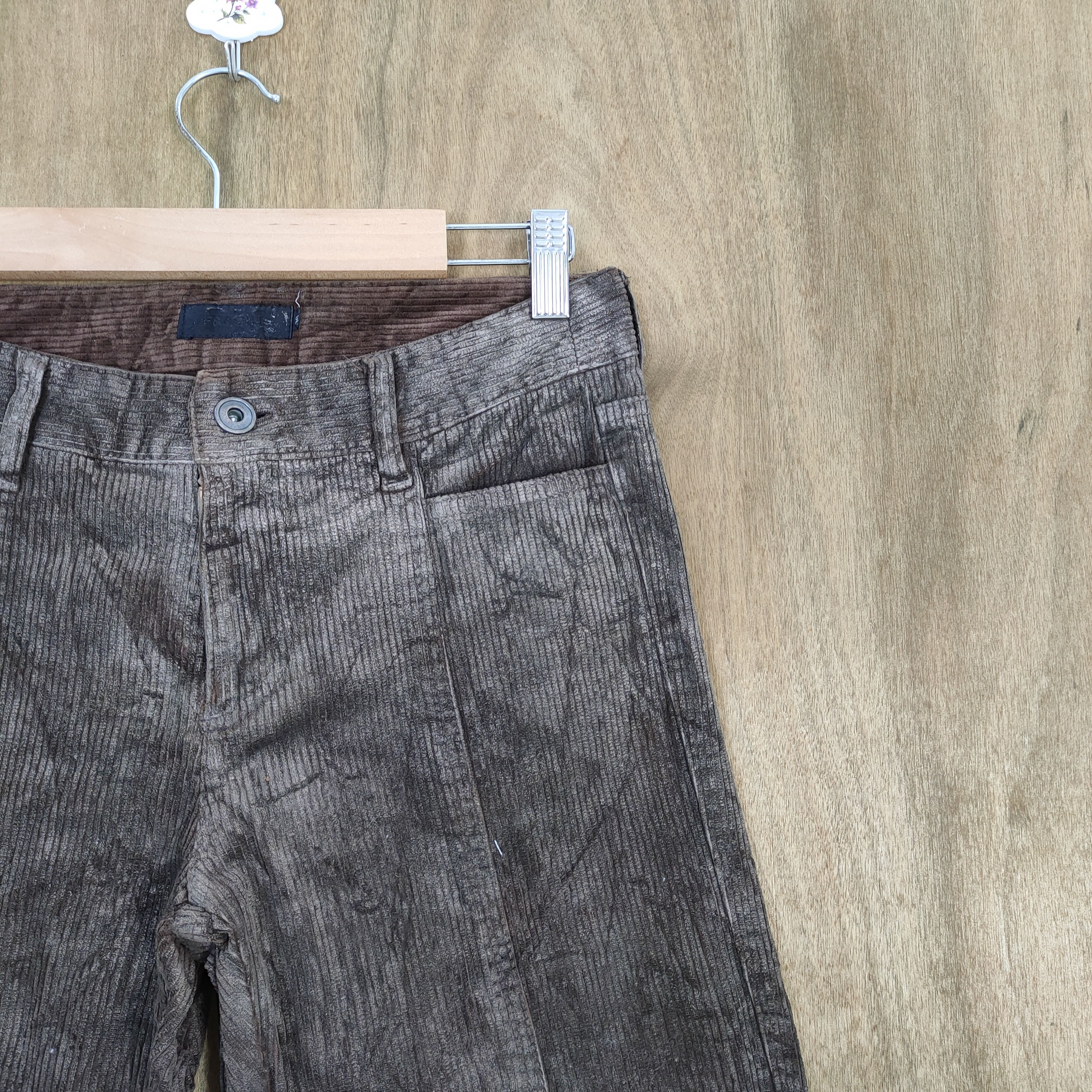 Japanese Brand W28 FRAGILE CORDUROY FADED FLARE PANTS Size US 28 / EU 44 - 6 Thumbnail