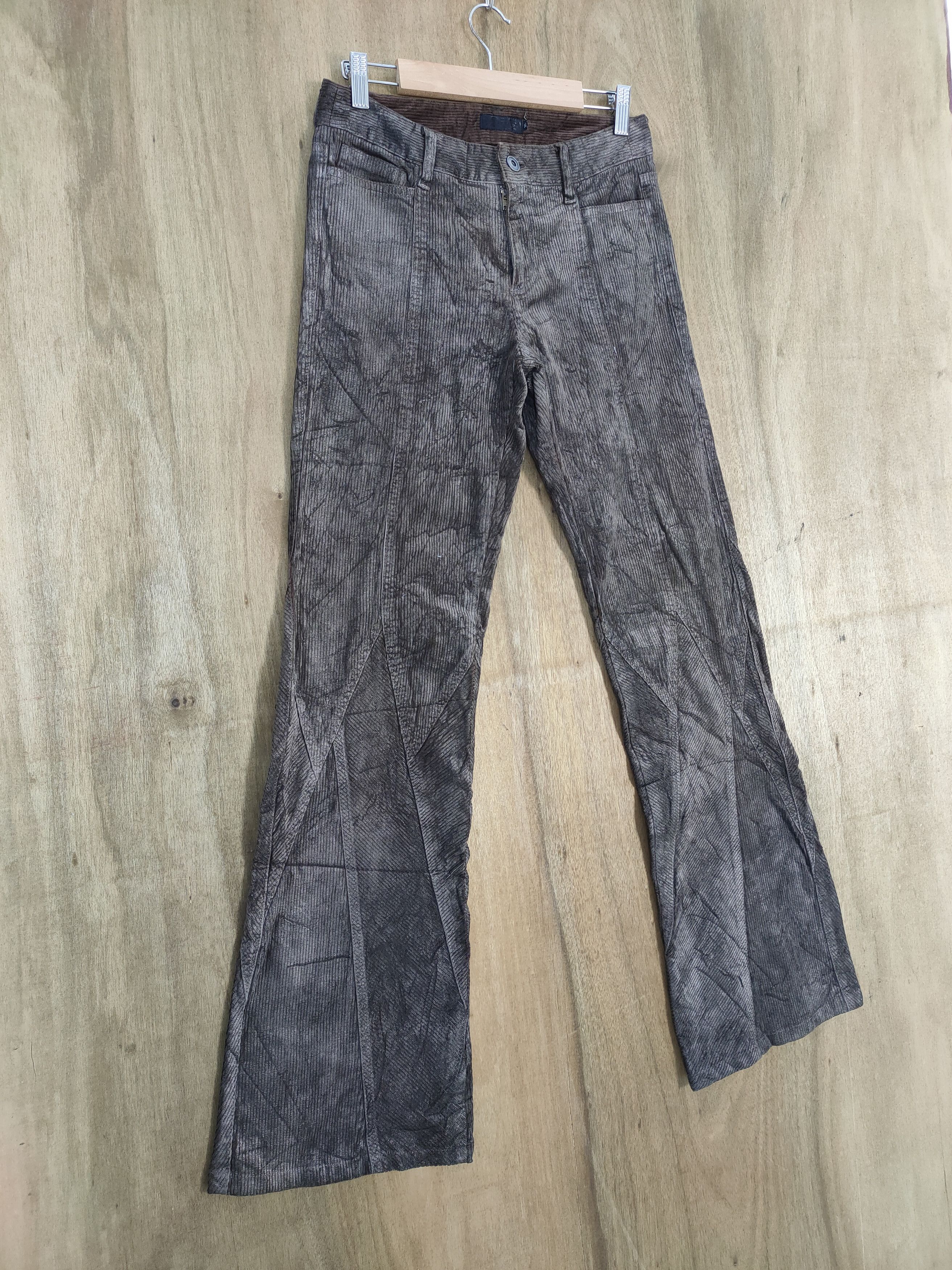 Japanese Brand W28 FRAGILE CORDUROY FADED FLARE PANTS Size US 28 / EU 44 - 15 Thumbnail