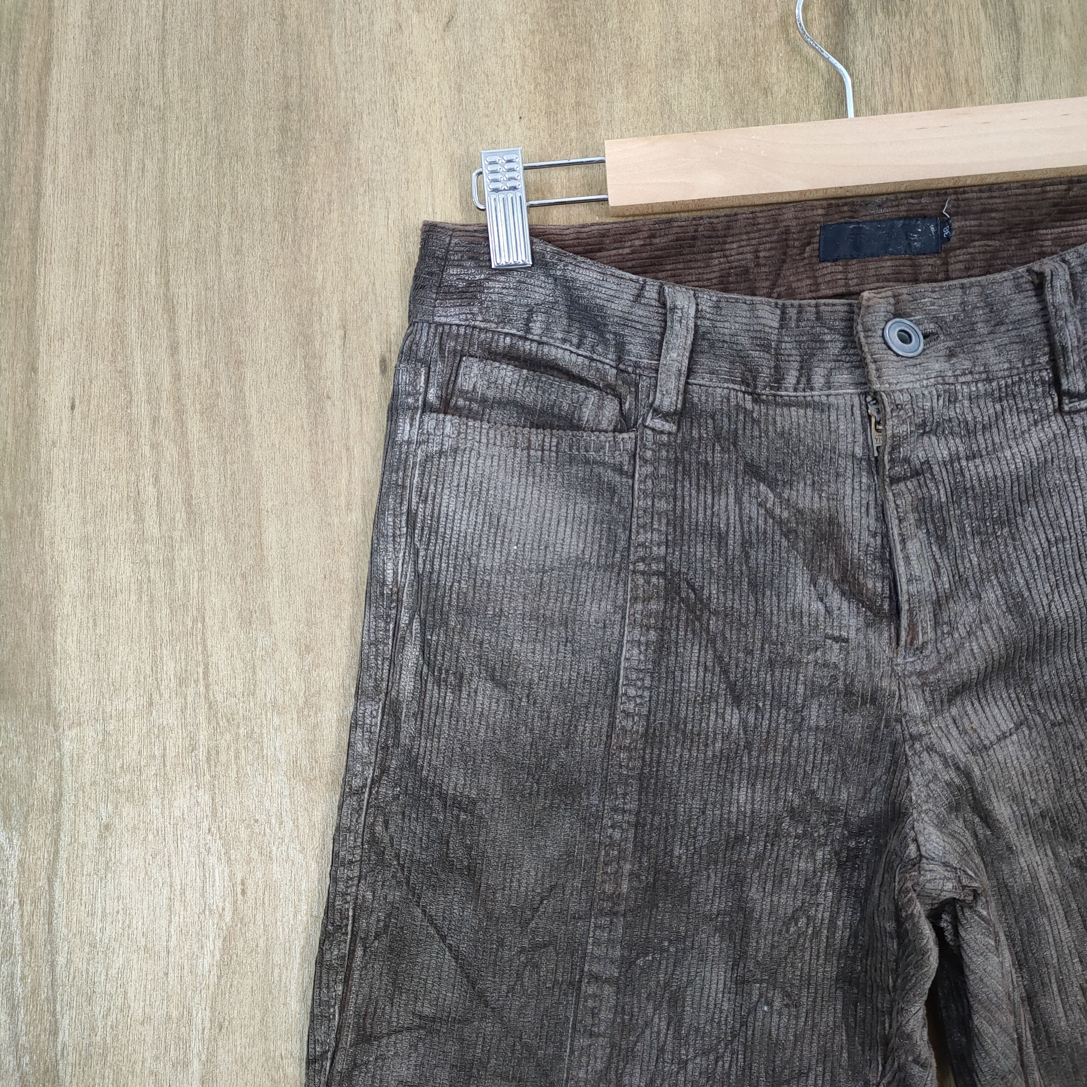 Japanese Brand W28 FRAGILE CORDUROY FADED FLARE PANTS Size US 28 / EU 44 - 5 Thumbnail