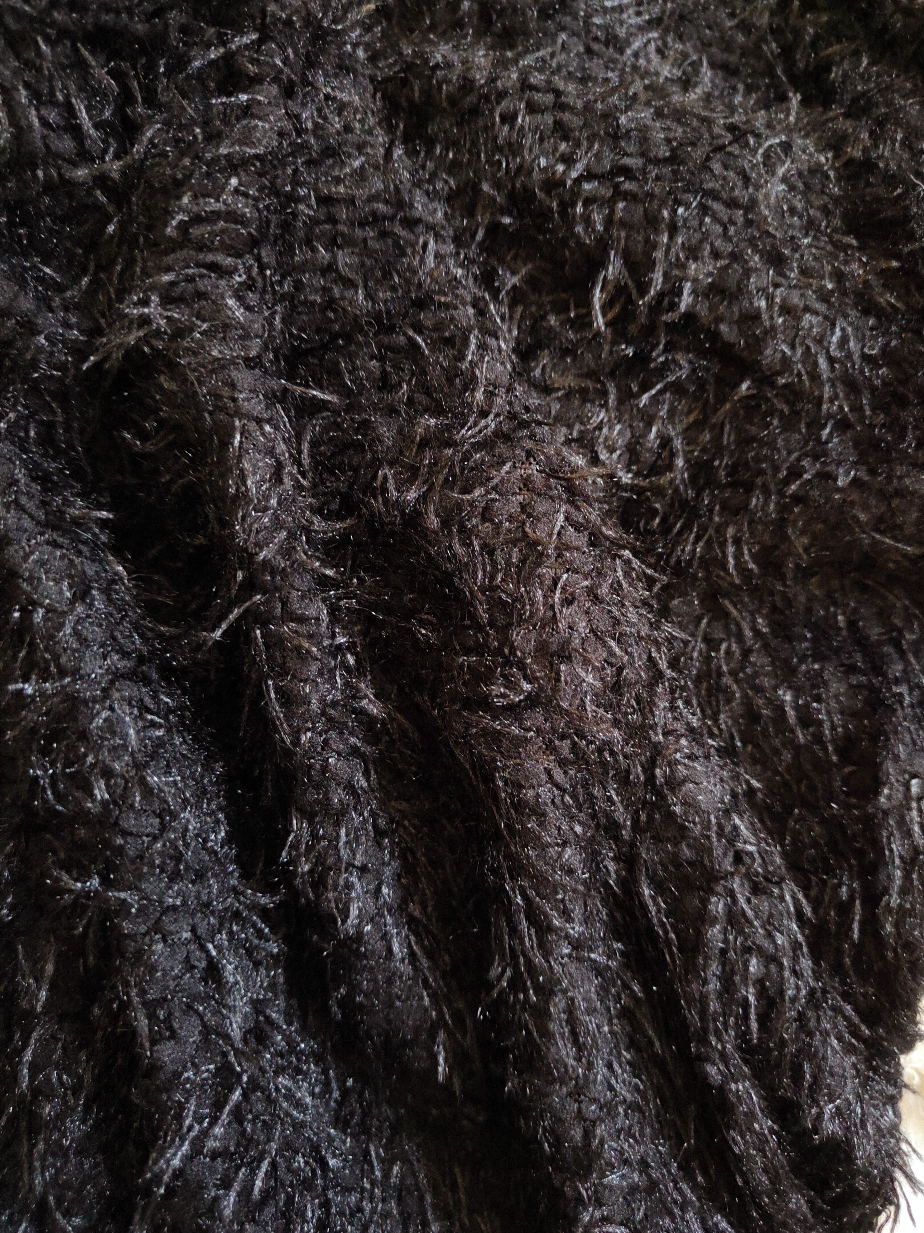 Homespun Knitwear × Japanese Brand Batea-Mouche Black Shag Shaggy Fur Mohair Knitwear #S276 Size US XS / EU 42 / 0 - 8 Thumbnail