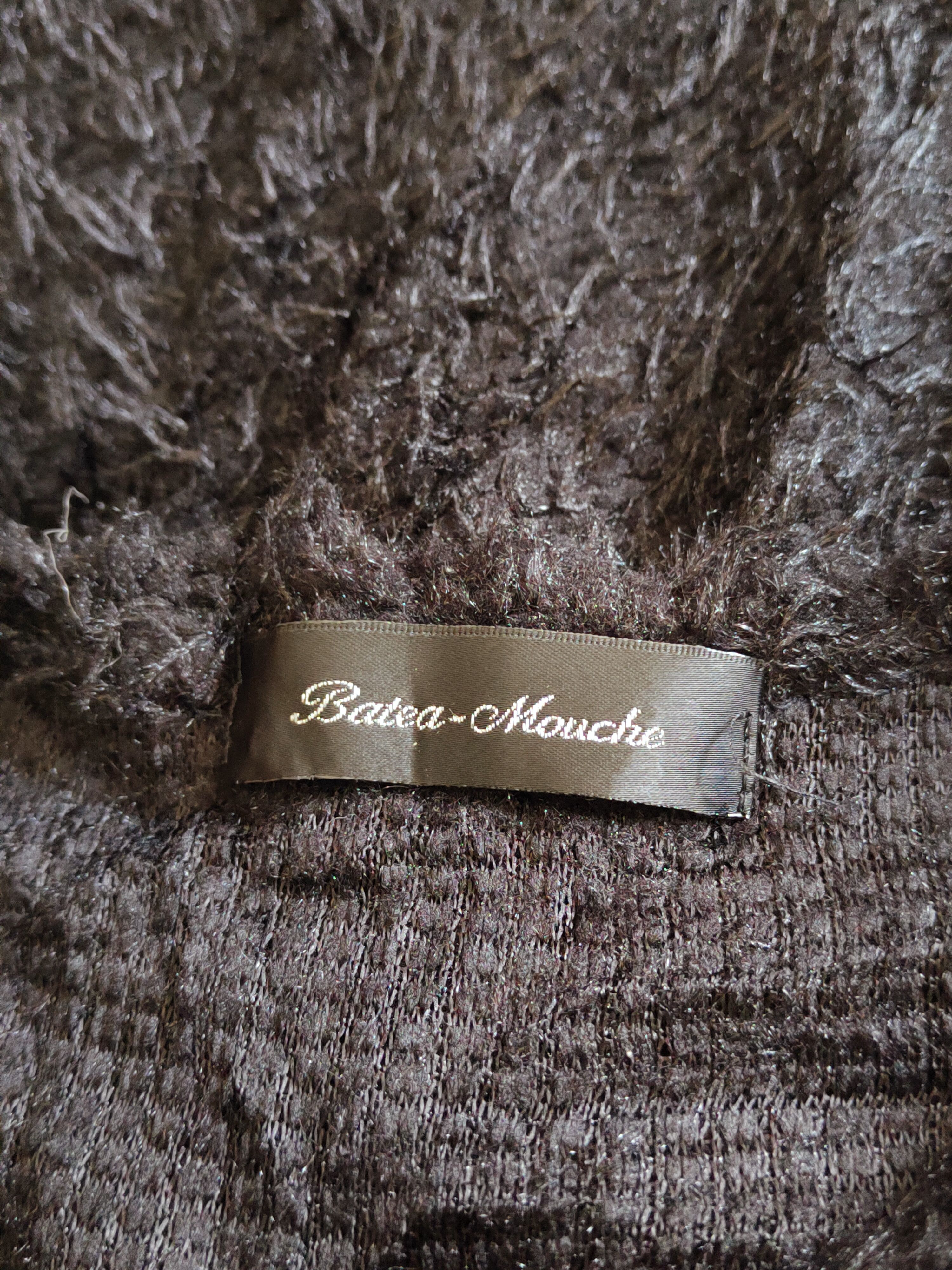 Homespun Knitwear × Japanese Brand Batea-Mouche Black Shag Shaggy Fur Mohair Knitwear #S276 Size US XS / EU 42 / 0 - 10 Thumbnail