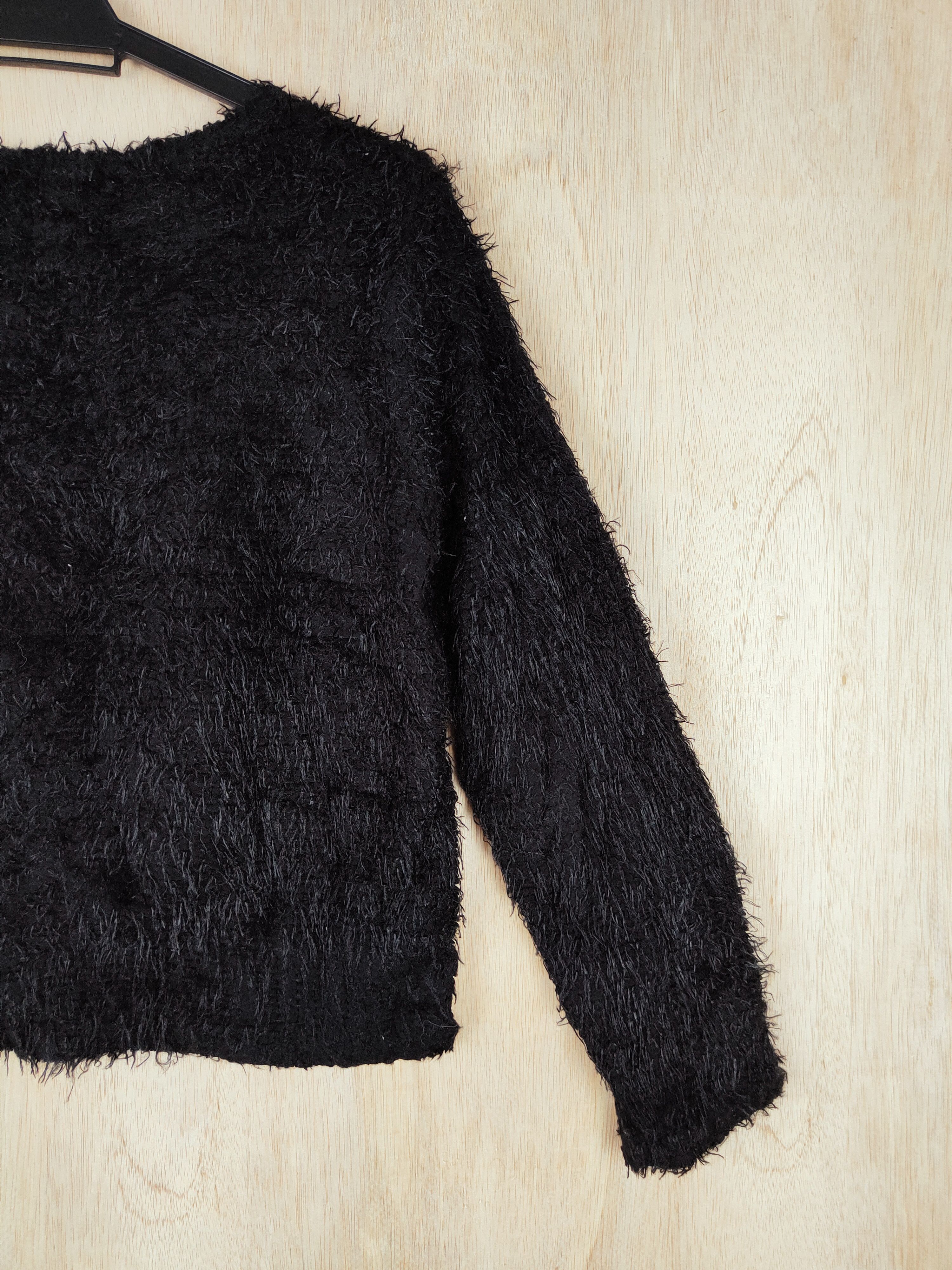 Homespun Knitwear × Japanese Brand Batea-Mouche Black Shag Shaggy Fur Mohair Knitwear #S276 Size US XS / EU 42 / 0 - 7 Thumbnail