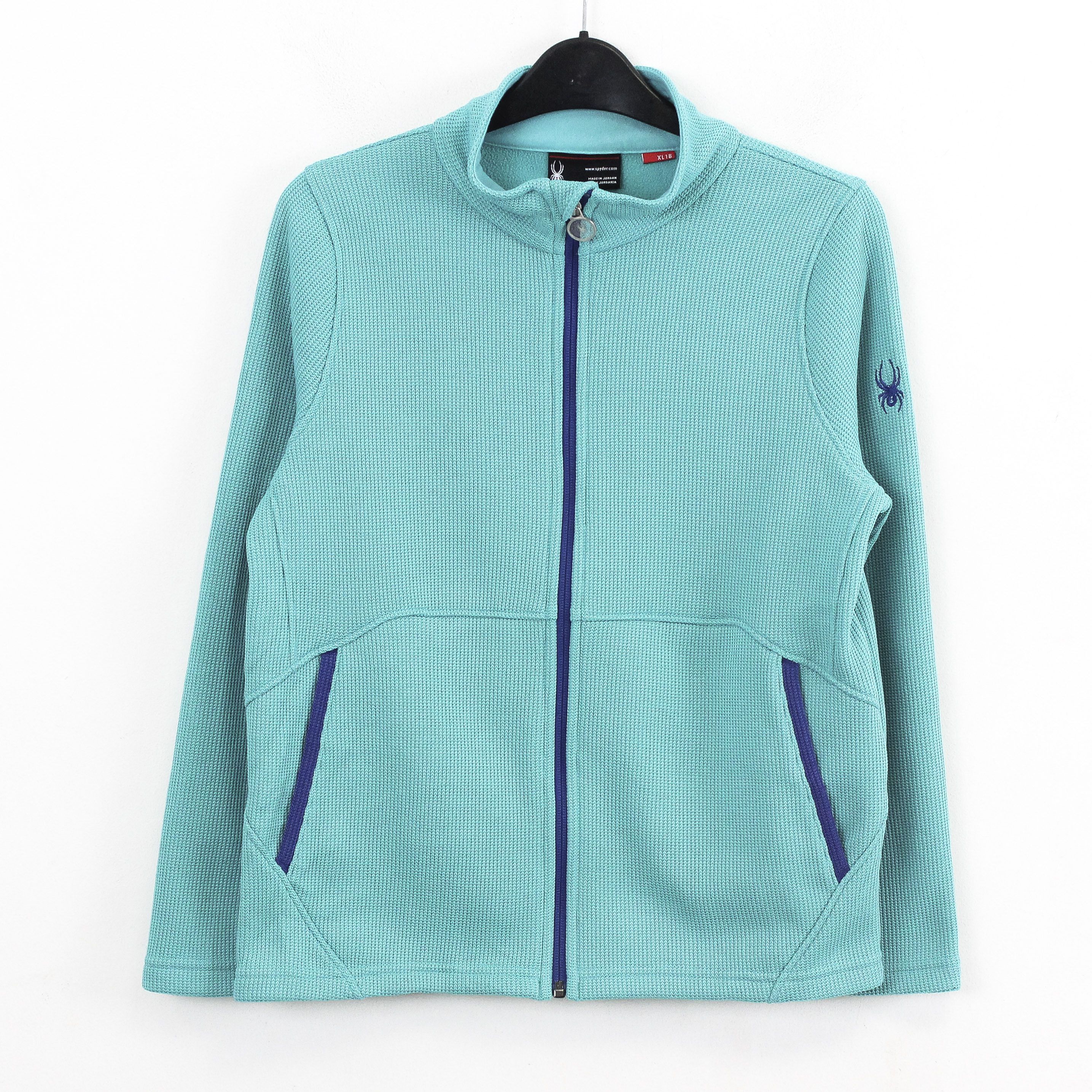 Spyder Girls XL (18) Ski Jumper Fleece Jacket Teal Green Activewear Size XS / US 0-2 / IT 36-38 - 1 Thumbnail