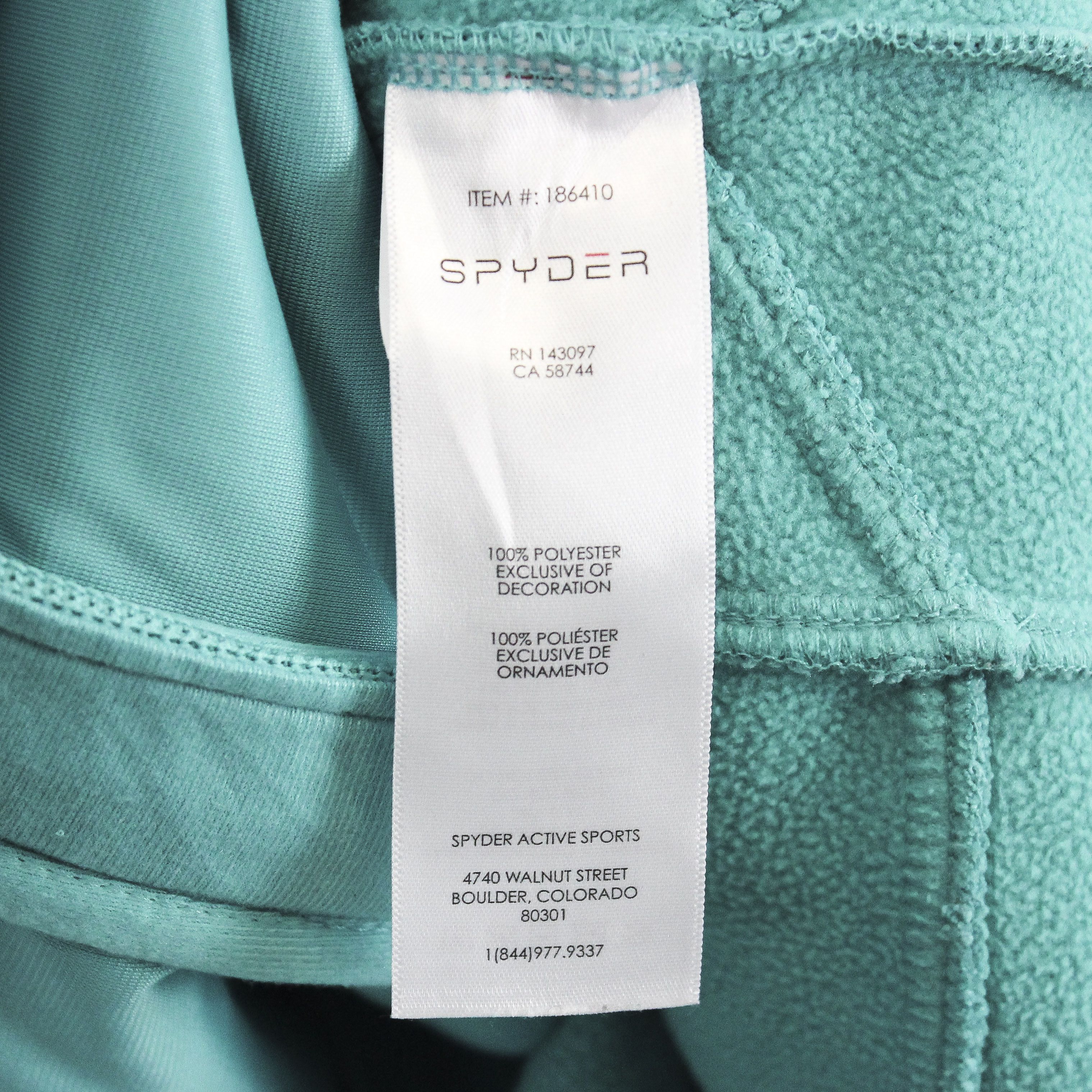 Spyder Girls XL (18) Ski Jumper Fleece Jacket Teal Green Activewear Size XS / US 0-2 / IT 36-38 - 9 Thumbnail