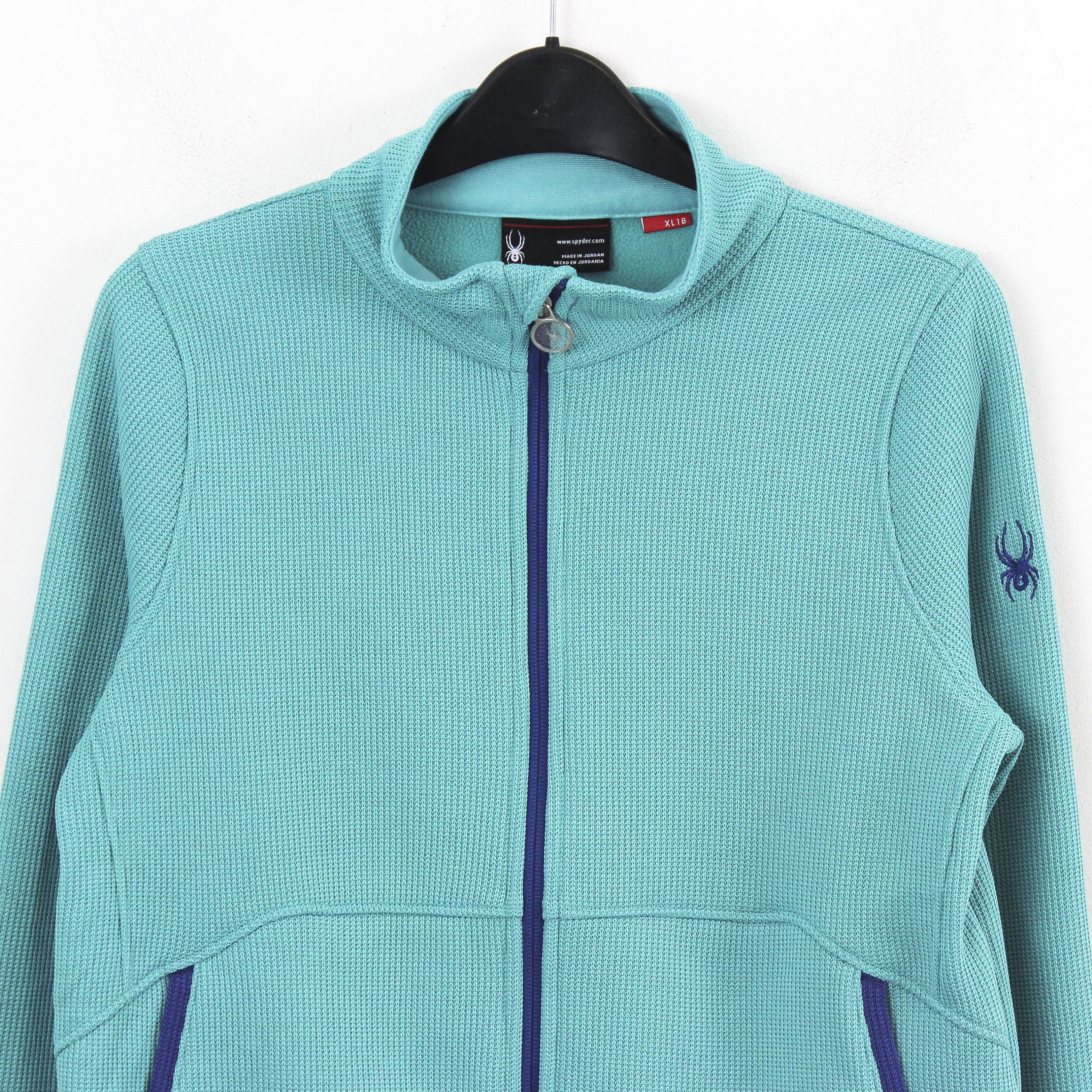 Spyder Girls XL (18) Ski Jumper Fleece Jacket Teal Green Activewear Size XS / US 0-2 / IT 36-38 - 2 Thumbnail