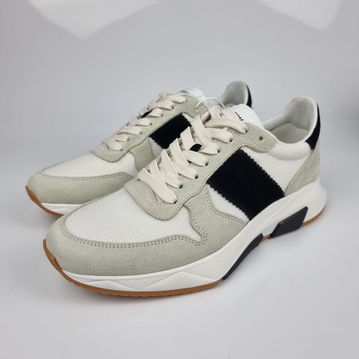 Tom Ford Tom Ford Jagga White And Black Suede Sneakers New UK9 | Grailed