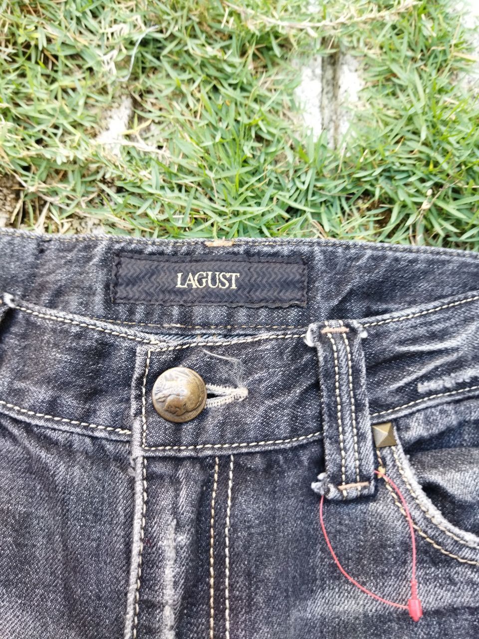 If Six Was Nine Vintage Lagust Japan Distressed Denim Size US 30 / EU 46 - 9 Thumbnail