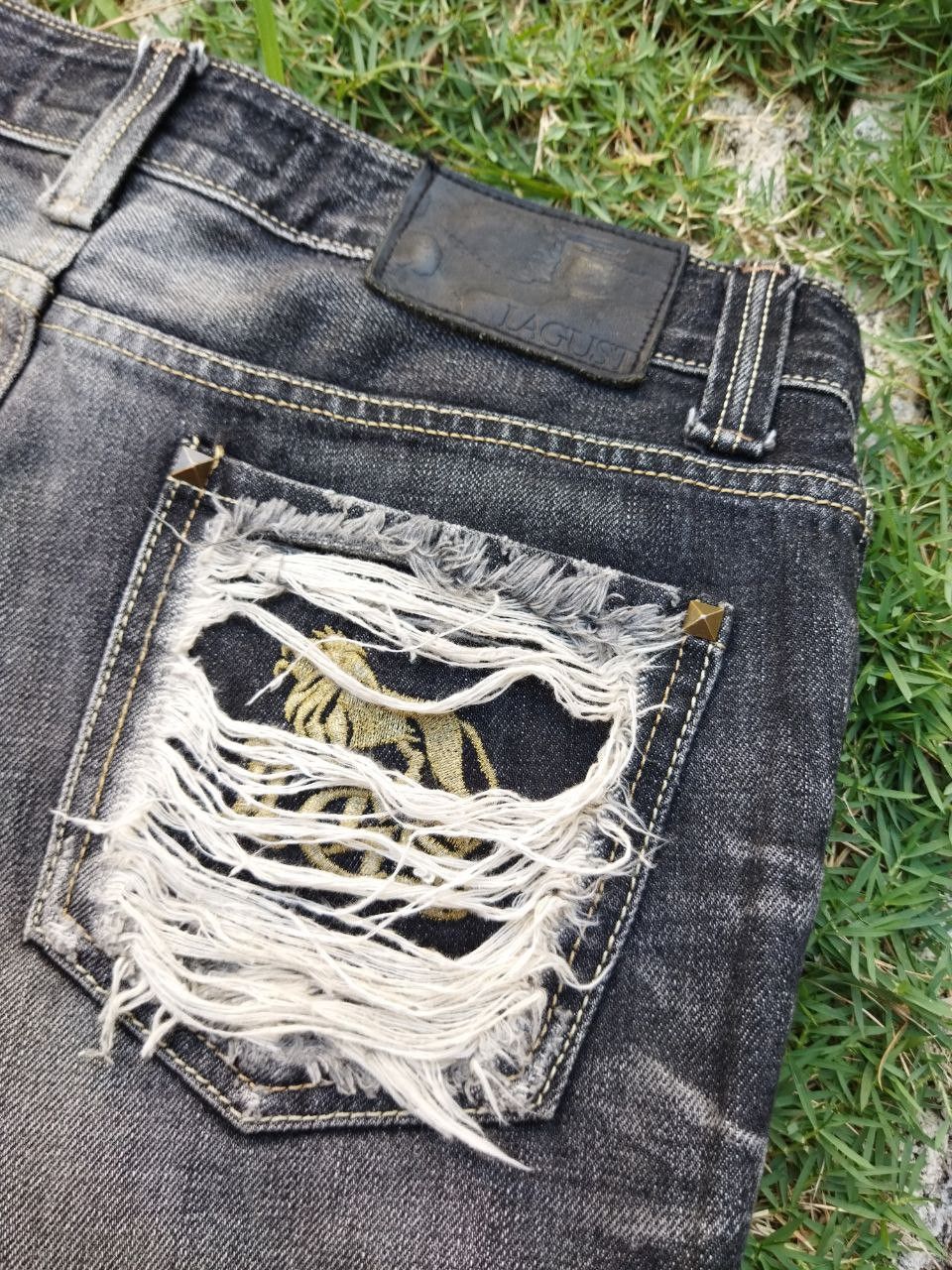 If Six Was Nine Vintage Lagust Japan Distressed Denim Size US 30 / EU 46 - 3 Thumbnail