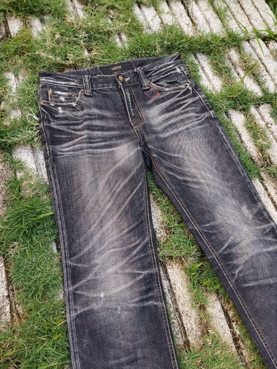 If Six Was Nine Vintage Lagust Japan Distressed Denim Size US 30 / EU 46 - 8 Thumbnail