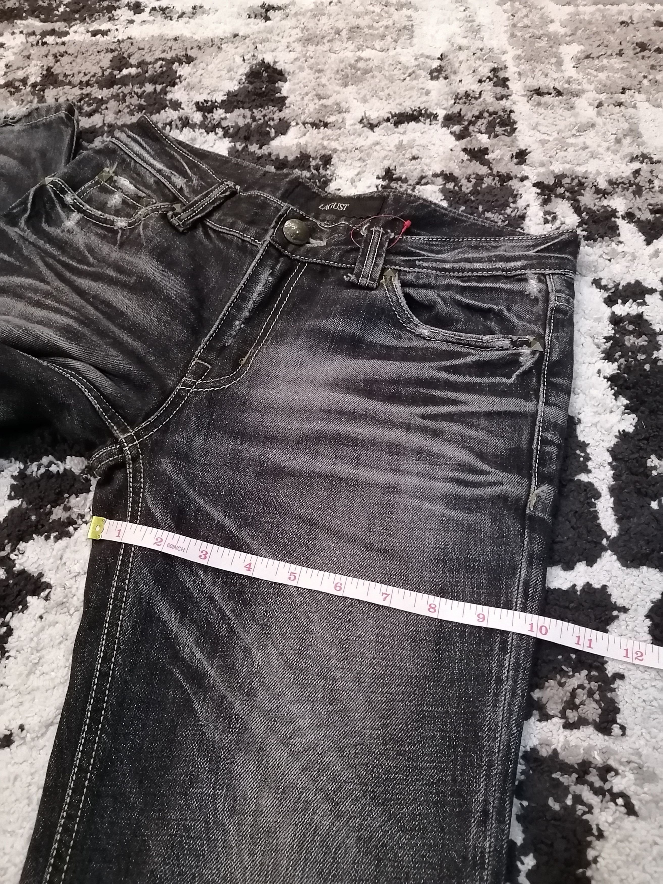 If Six Was Nine Vintage Lagust Japan Distressed Denim Size US 30 / EU 46 - 13 Thumbnail