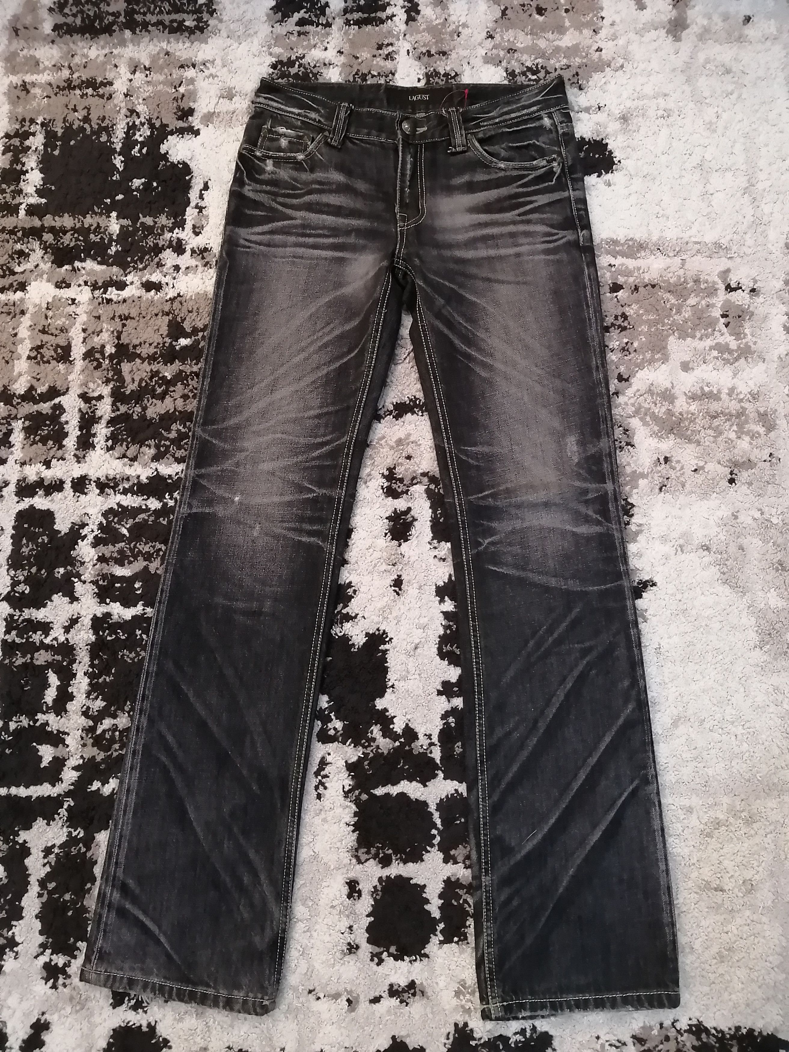 If Six Was Nine Vintage Lagust Japan Distressed Denim Size US 30 / EU 46 - 21 Thumbnail