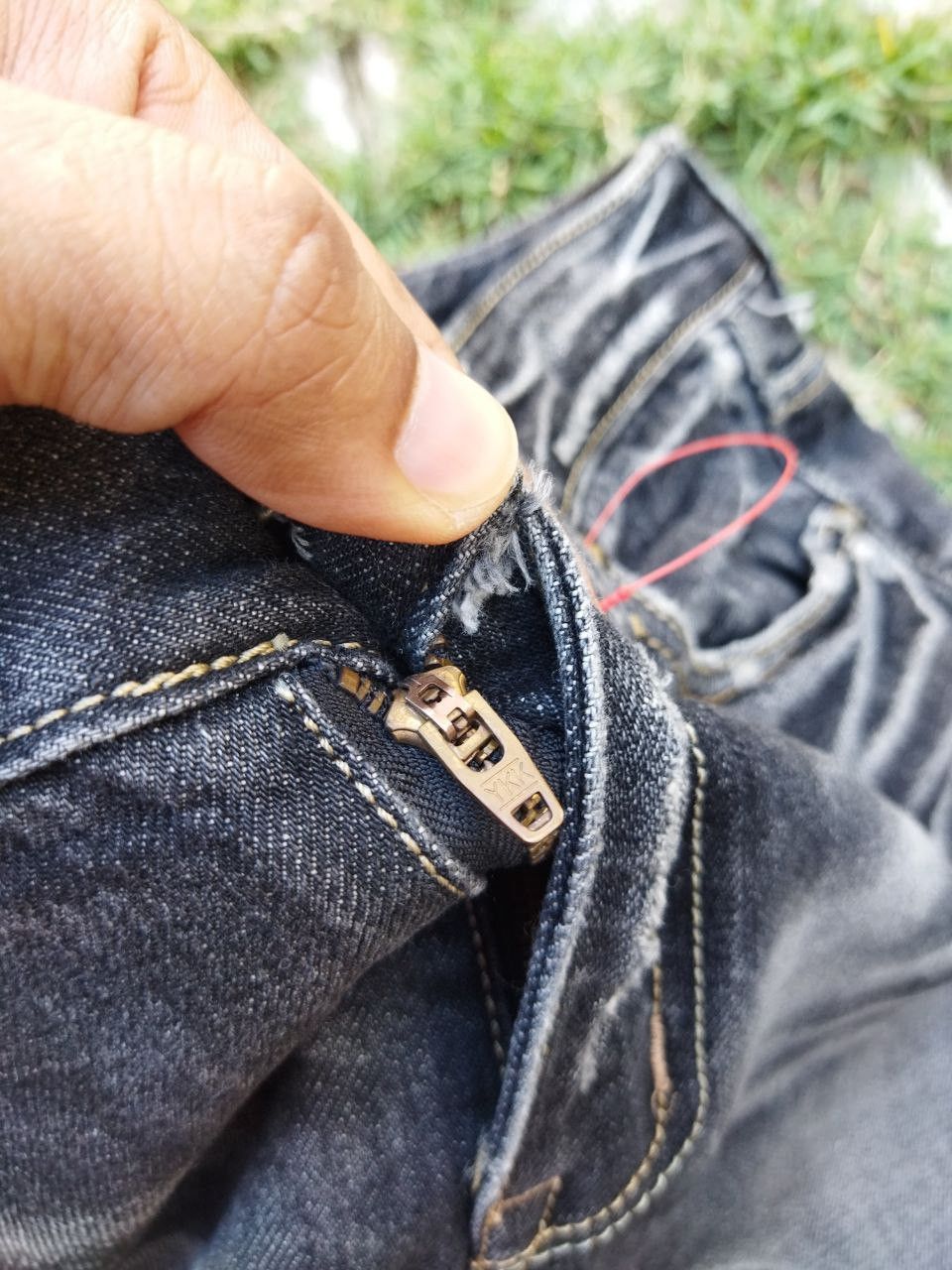 If Six Was Nine Vintage Lagust Japan Distressed Denim Size US 30 / EU 46 - 11 Thumbnail
