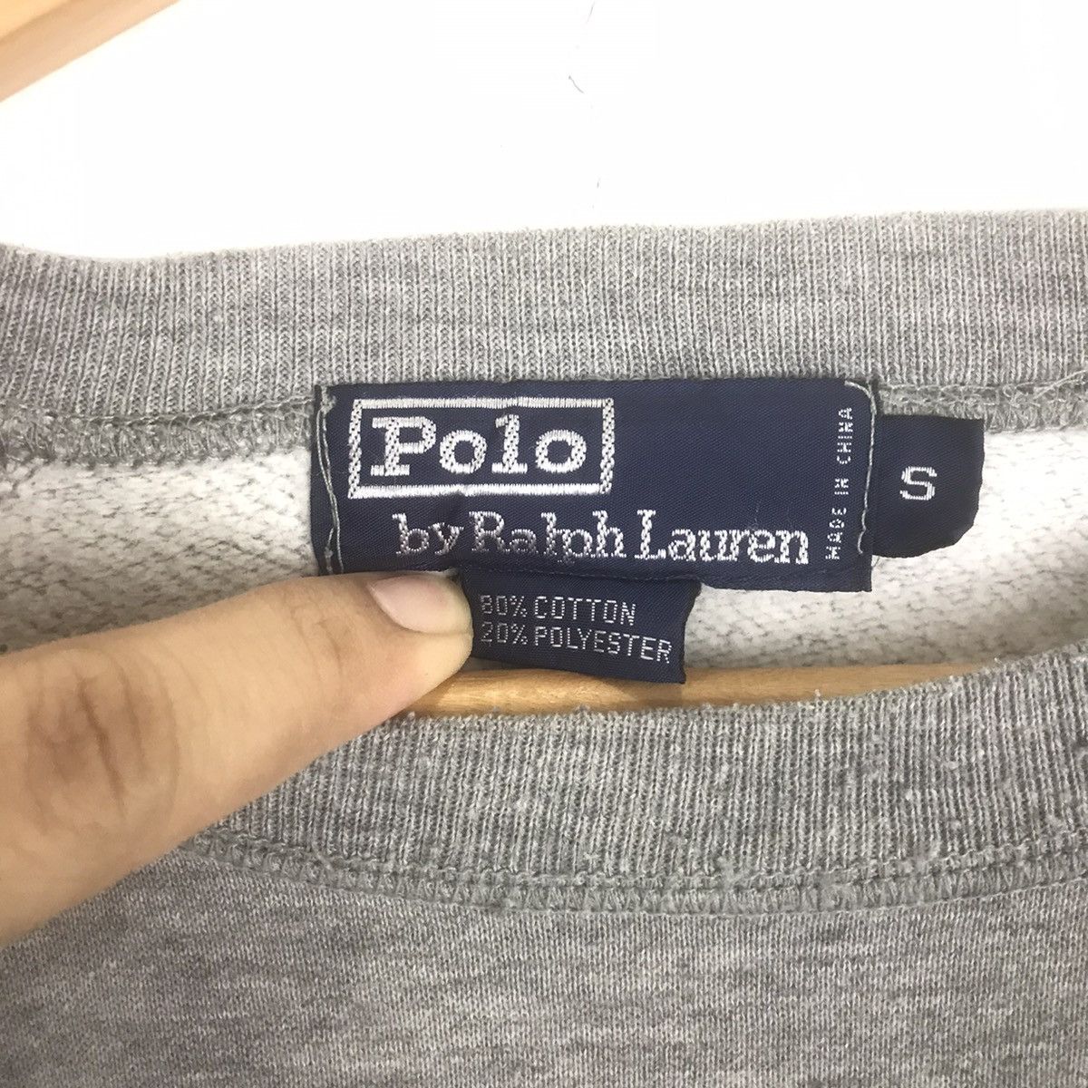 Polo Ralph Lauren × Ralph Lauren × Vintage Vintage Polo Ralph Lauren Small Size Grey Colour Sweatshirt Size US S / EU 44-46 / 1 - 4 Thumbnail
