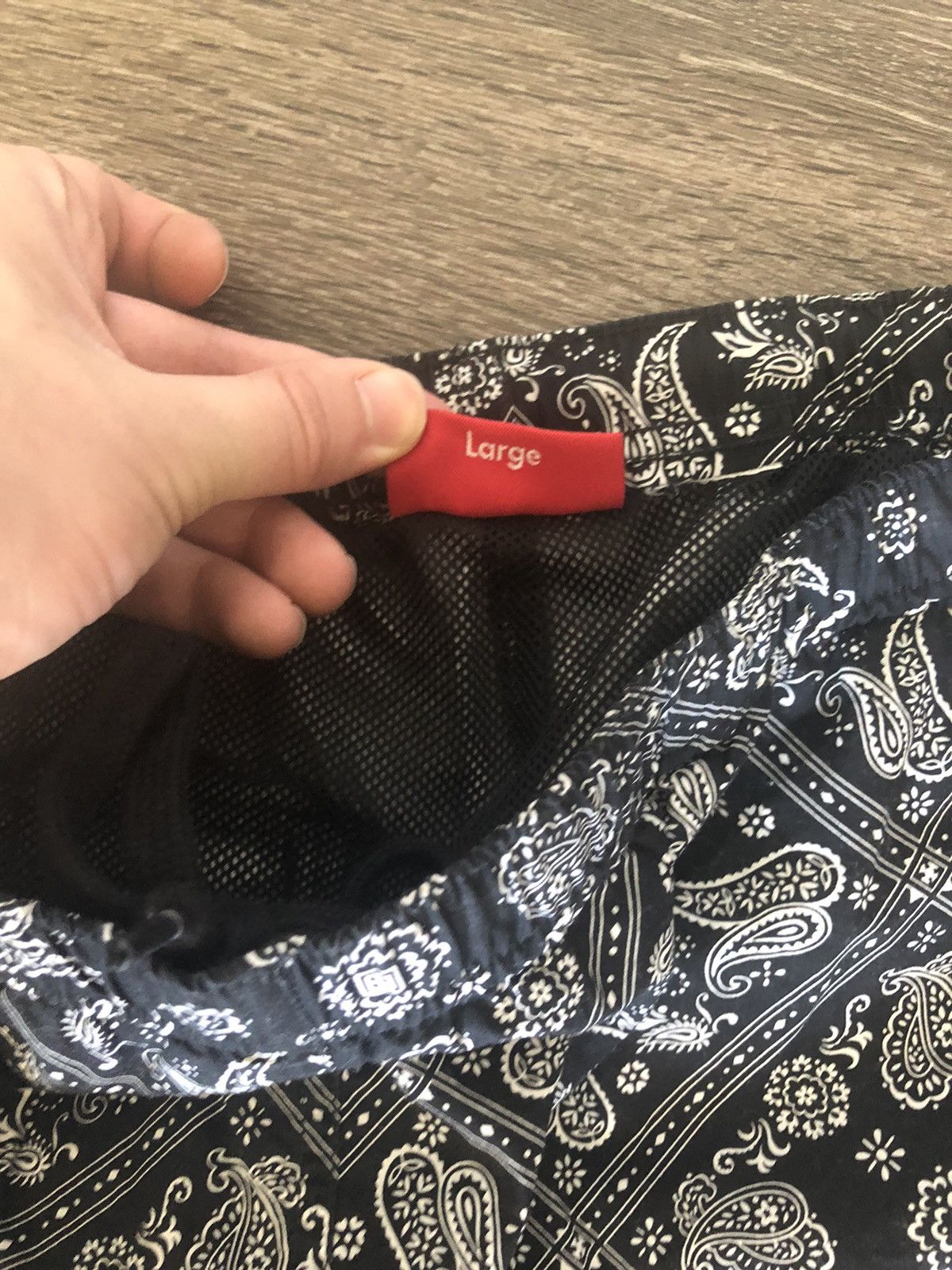 Supreme Black bandana track pants supreme large grail Grailed