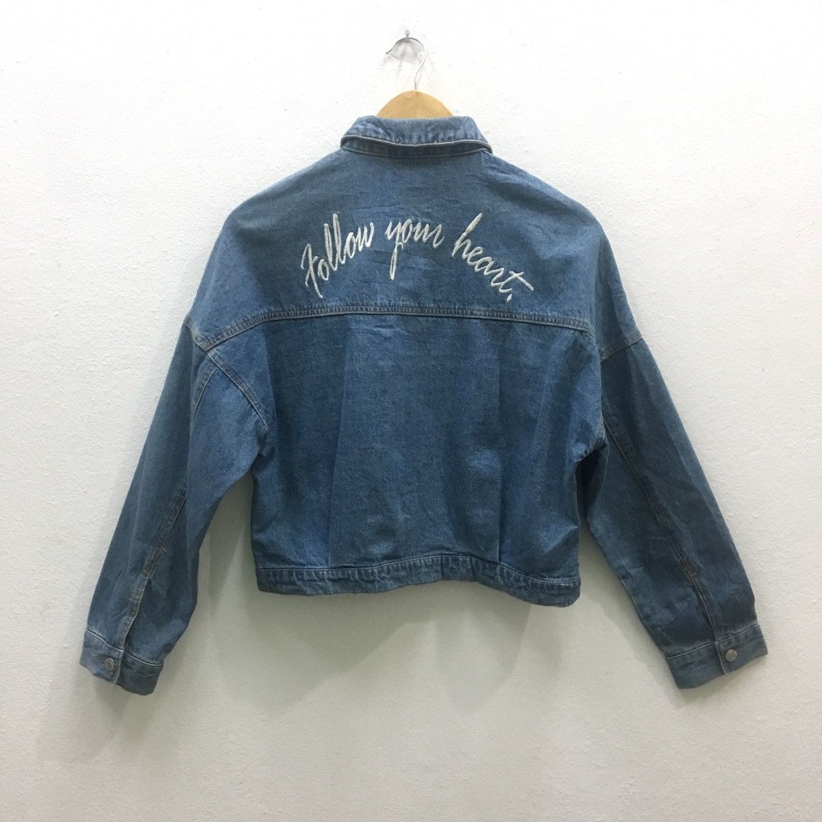 Japanese Brand Retro girl Denim Jacket For Women Size M / US 6-8 / IT 42-44 - 2 Thumbnail