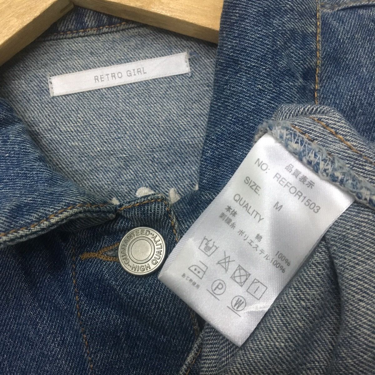 Japanese Brand Retro girl Denim Jacket For Women Size M / US 6-8 / IT 42-44 - 10 Thumbnail