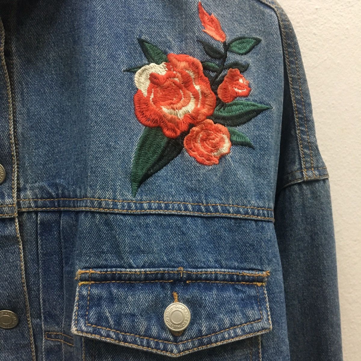 Japanese Brand Retro girl Denim Jacket For Women Size M / US 6-8 / IT 42-44 - 5 Thumbnail