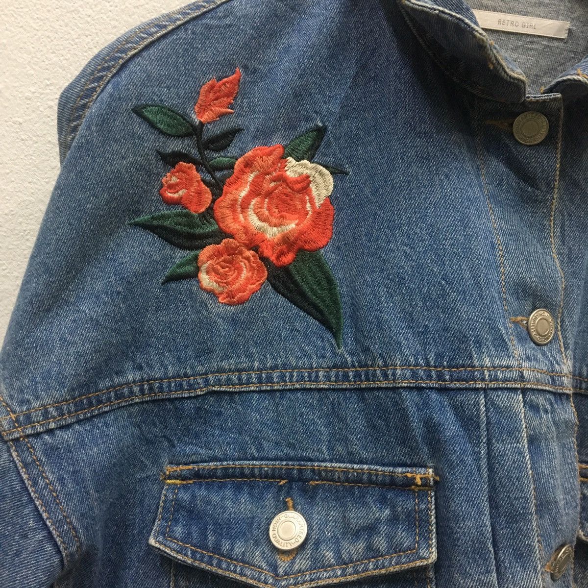 Japanese Brand Retro girl Denim Jacket For Women Size M / US 6-8 / IT 42-44 - 6 Thumbnail