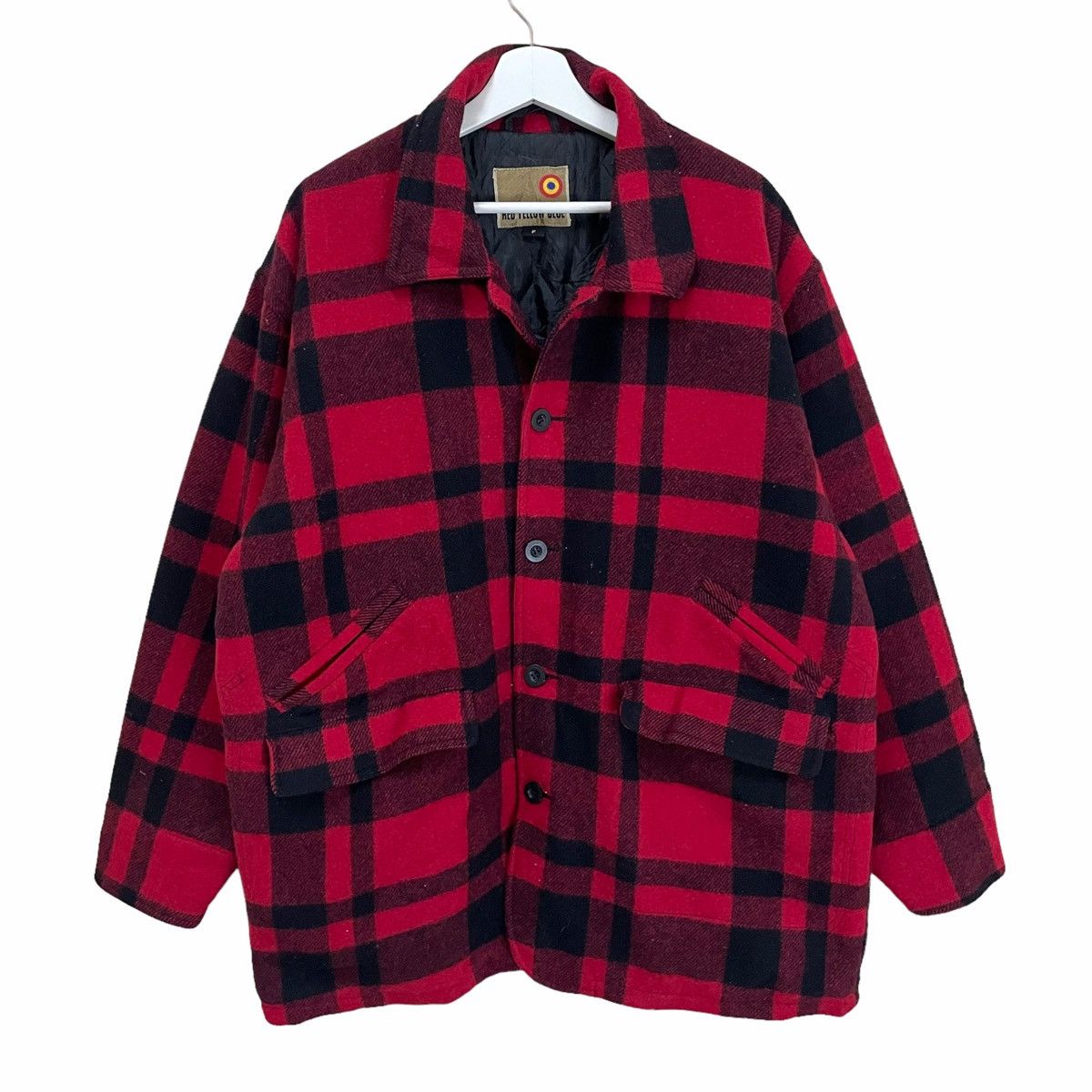 Beauty Beast × Japanese Brand 💥 REDBLUE JAPAN CHECKED WOOL CRUISER JACKET Size US XL / EU 56 / 4 - 1 Thumbnail
