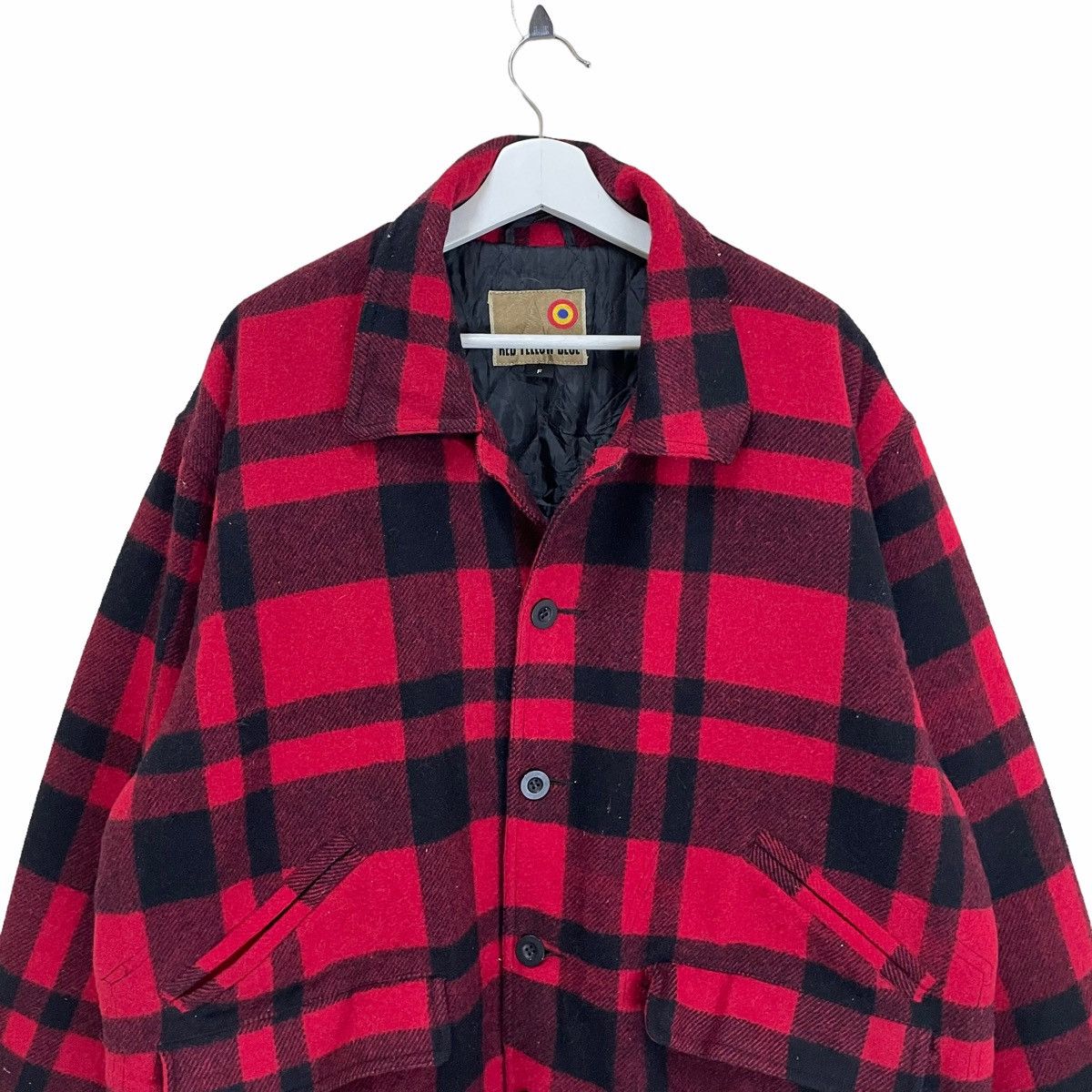 Beauty Beast × Japanese Brand 💥 REDBLUE JAPAN CHECKED WOOL CRUISER JACKET Size US XL / EU 56 / 4 - 4 Thumbnail