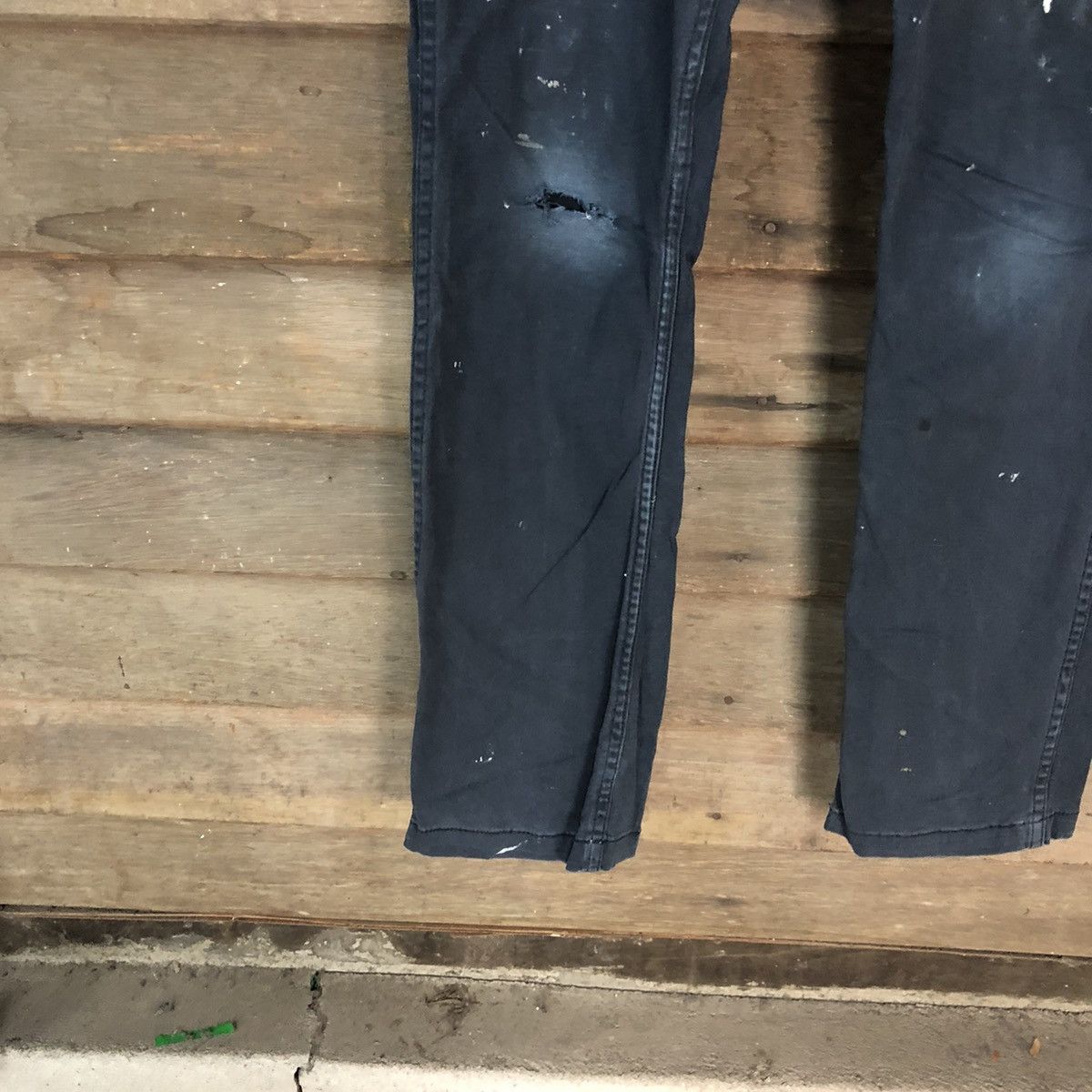 Japanese Brand Glodiotor Dark blue painter dirty thrashed Cargo Pants#6912 Size US 30 / EU 46 - 8 Thumbnail