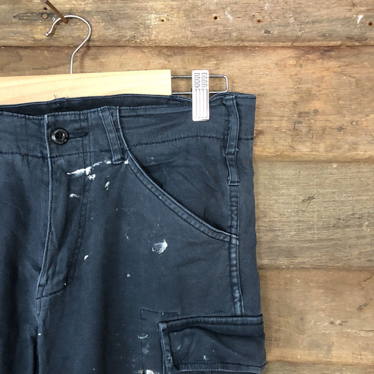 Japanese Brand Glodiotor Dark blue painter dirty thrashed Cargo Pants#6912 Size US 30 / EU 46 - 5 Thumbnail