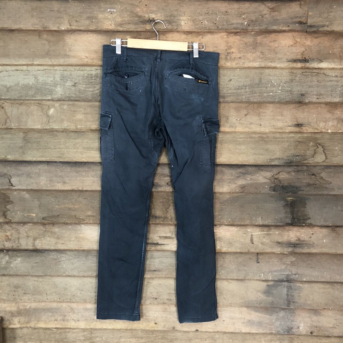 Japanese Brand Glodiotor Dark blue painter dirty thrashed Cargo Pants#6912 Size US 30 / EU 46 - 10 Thumbnail
