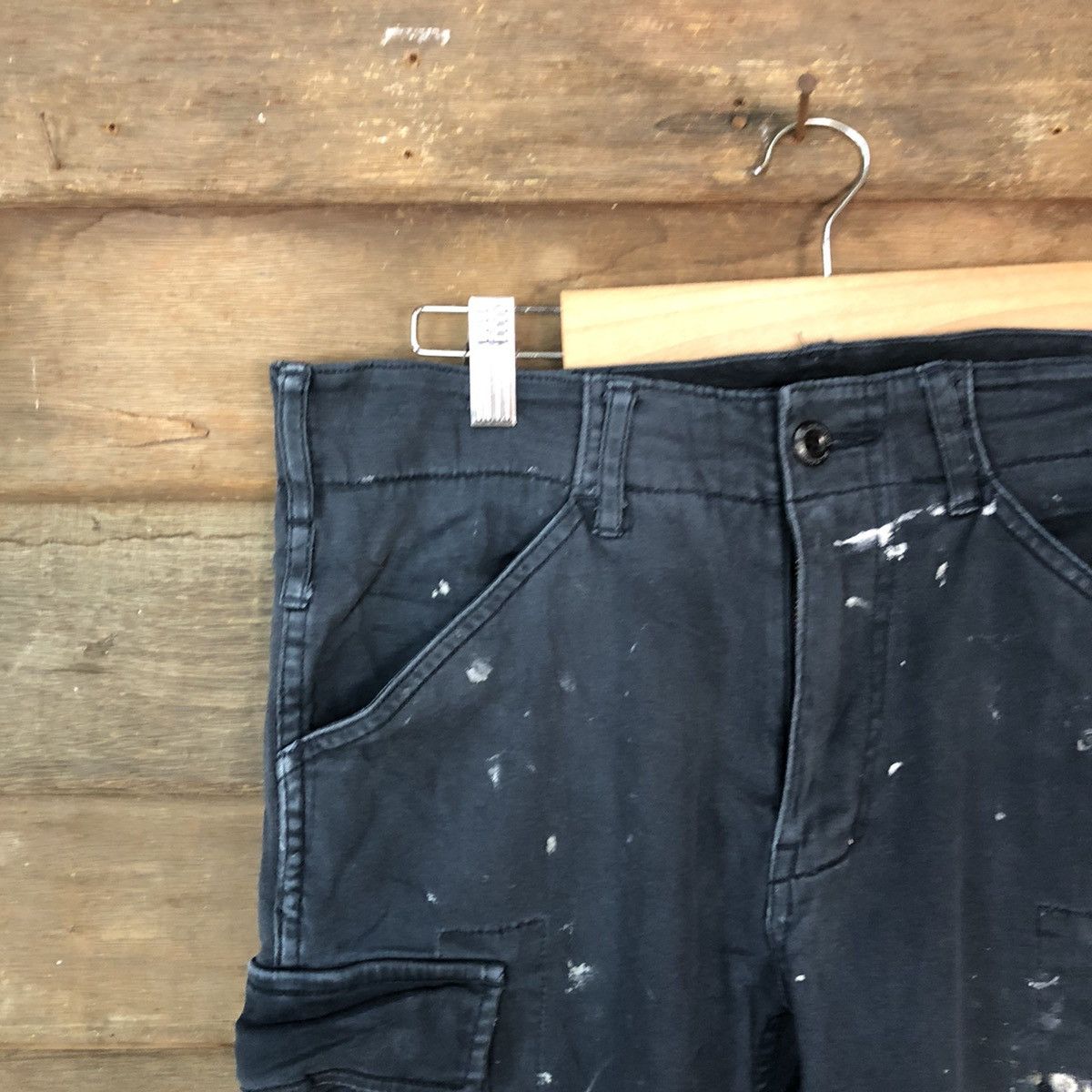Japanese Brand Glodiotor Dark blue painter dirty thrashed Cargo Pants#6912 Size US 30 / EU 46 - 4 Thumbnail