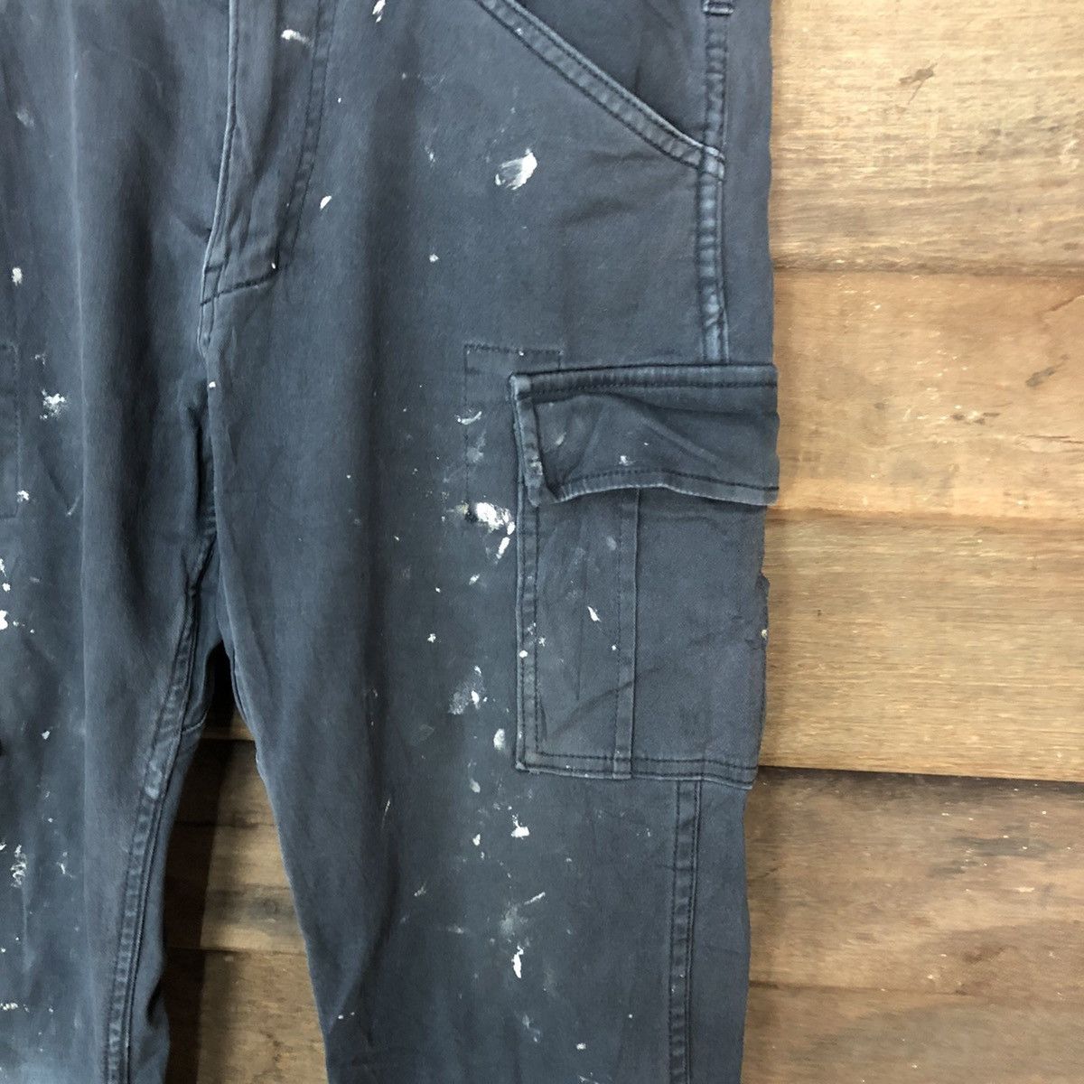 Japanese Brand Glodiotor Dark blue painter dirty thrashed Cargo Pants#6912 Size US 30 / EU 46 - 7 Thumbnail