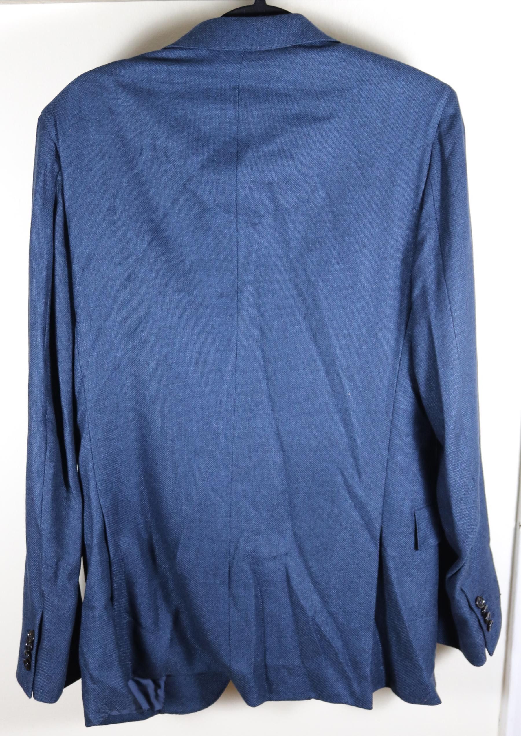 Ermenegildo Zegna Cashmere Flannel Navy Blazer Size 48L