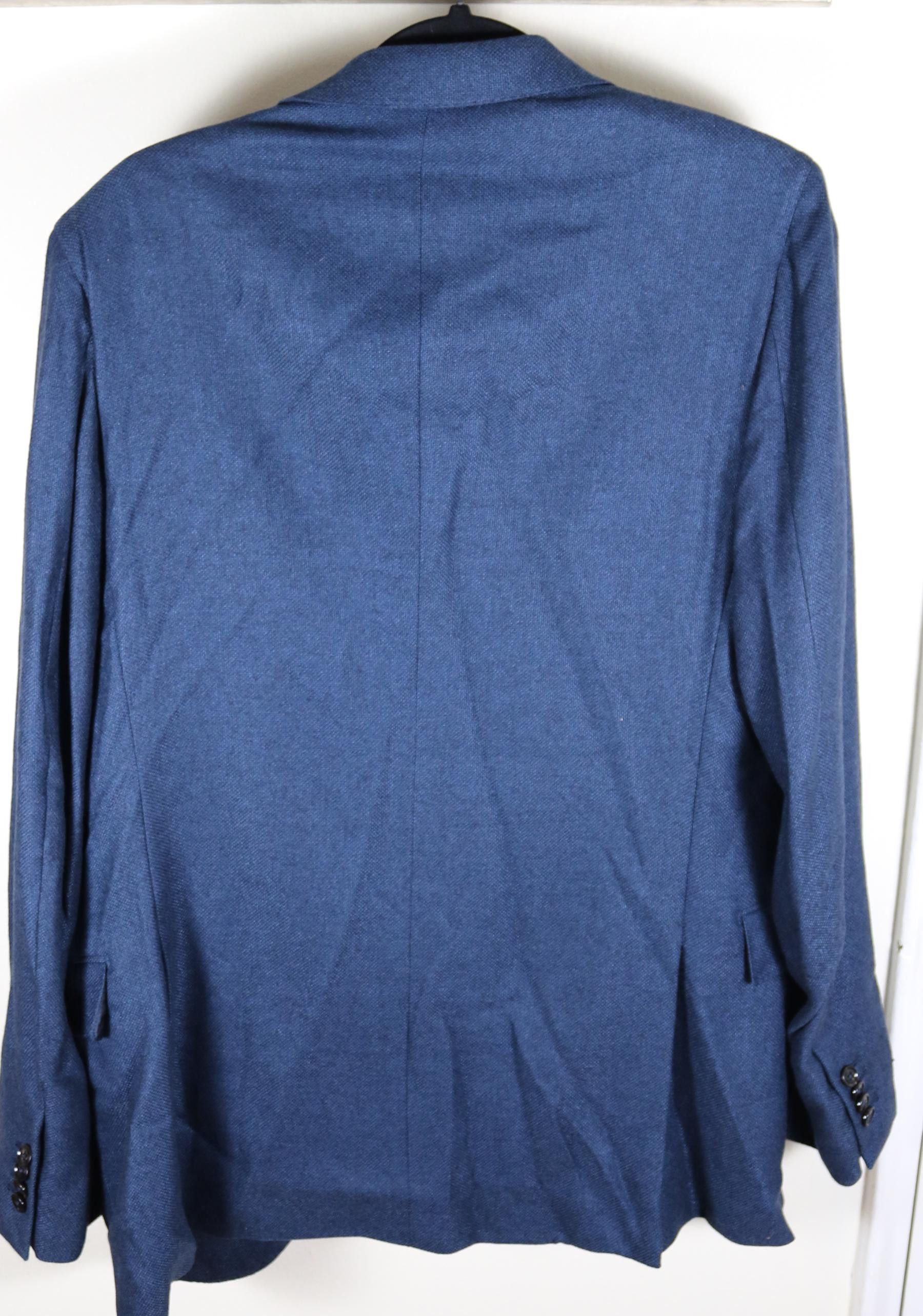Ermenegildo Zegna Cashmere Flannel Navy Blazer Size 48L