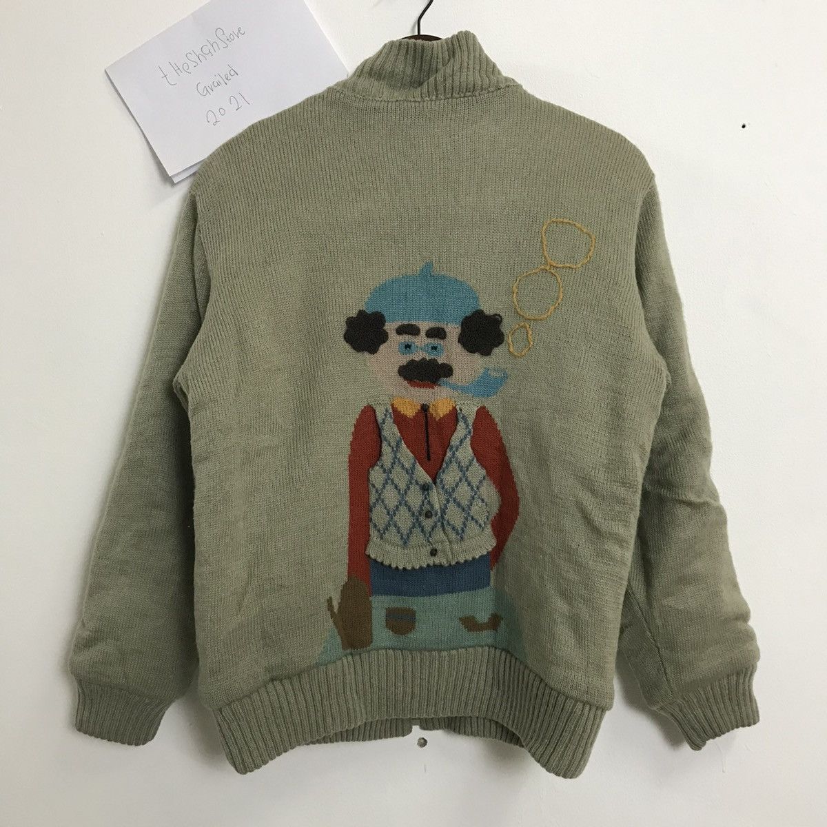 image of Art Bestoffer Unbranded Embroidery Logo Reversable Jacket in Brown, Men's (Size Small)