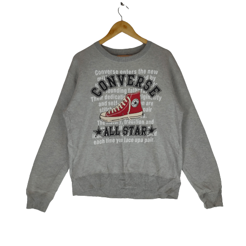 Converse CONVERSE ALL STAR Big Shoes Sneakers Logo Sweatshirt Size US L / EU 52-54 / 3 - 1 Thumbnail