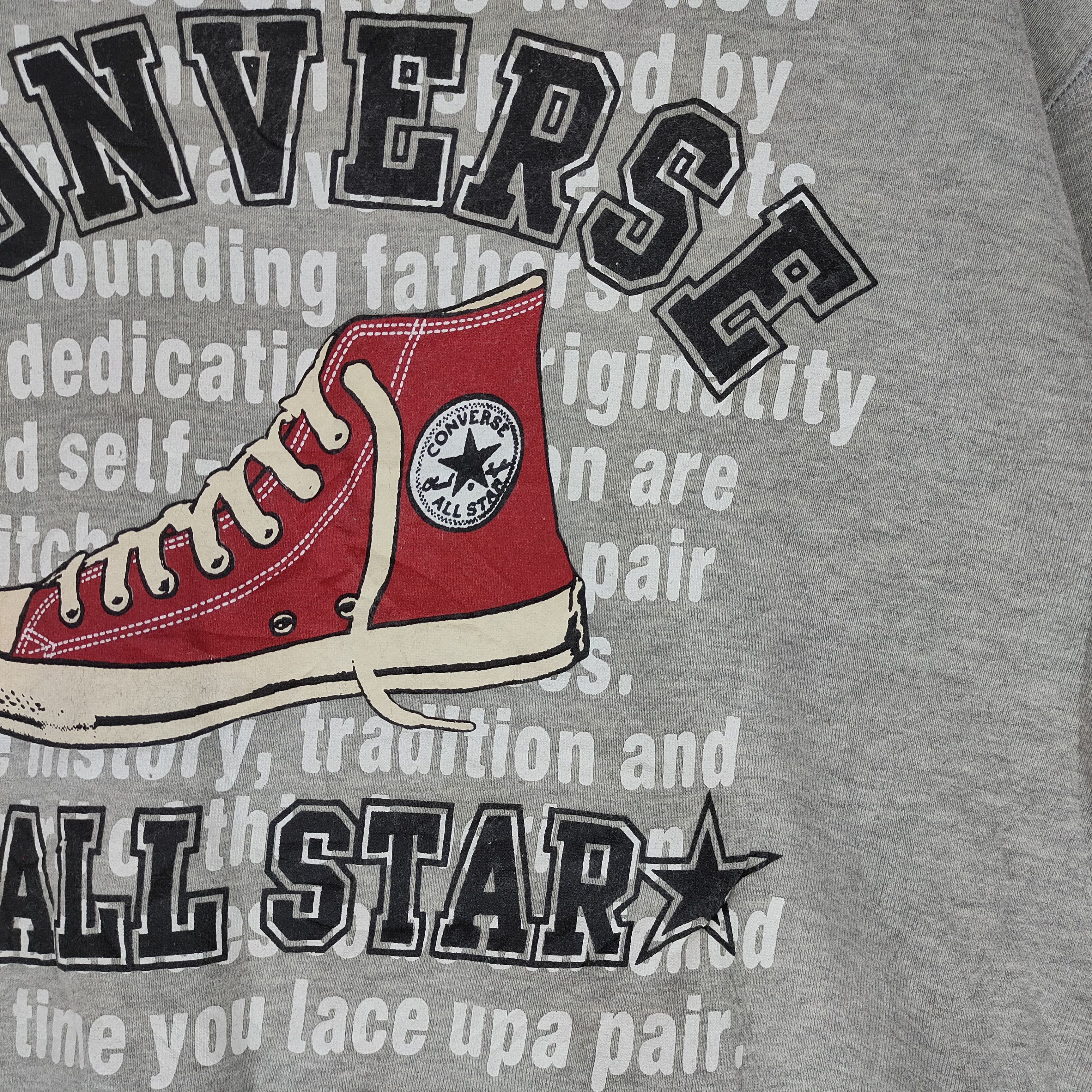 Converse CONVERSE ALL STAR Big Shoes Sneakers Logo Sweatshirt Size US L / EU 52-54 / 3 - 2 Thumbnail