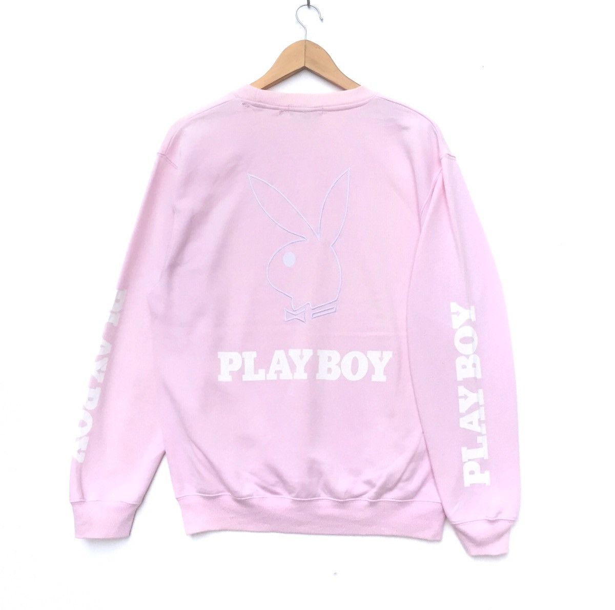 Playboy Vintage 90s Playboy Bunny Spell Out Big Logo Sweatshirt | L Size US L / EU 52-54 / 3 - 1 Thumbnail
