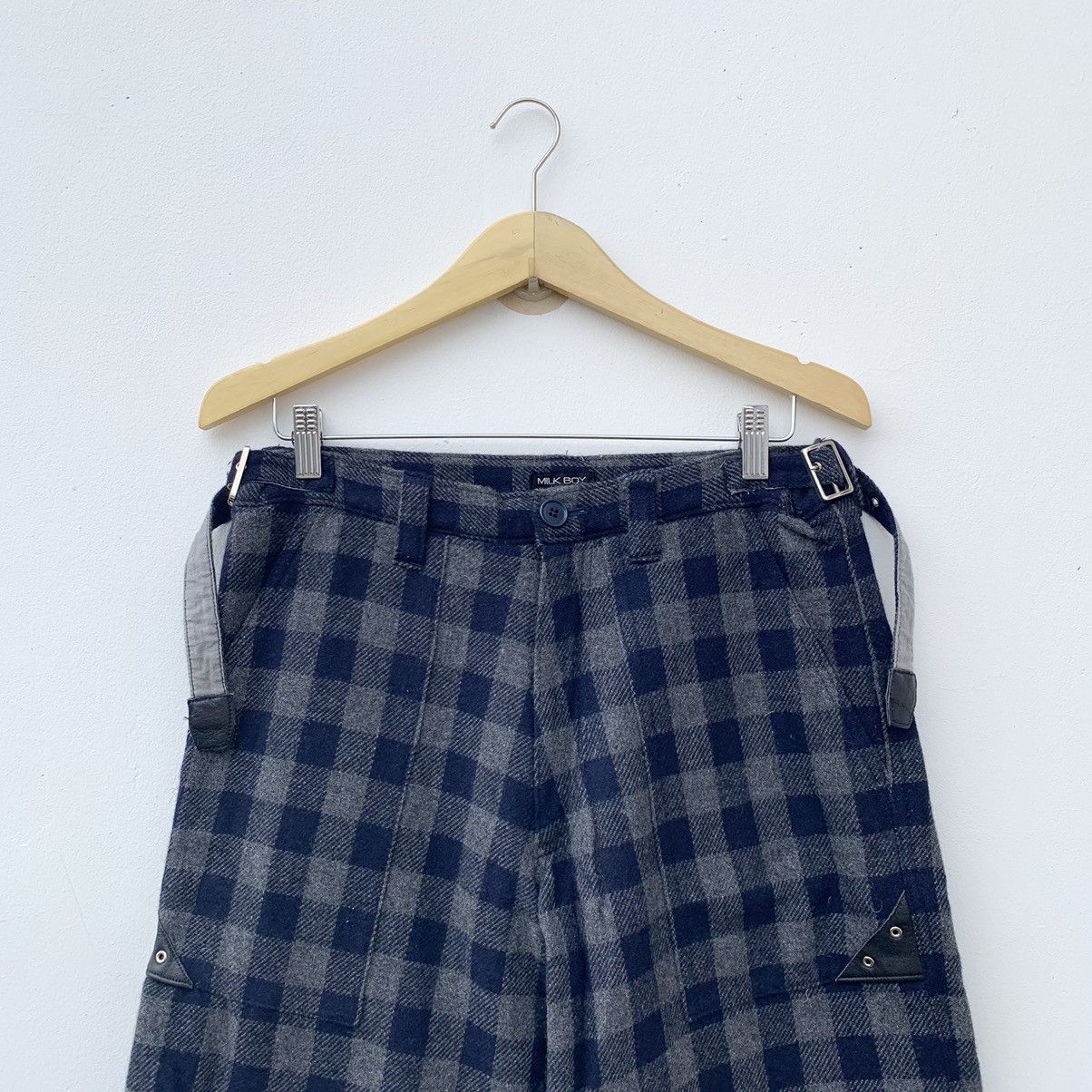 20471120 × Beauty Beast SAMPLE Milkboy Wool Plaid Shorts Size US 30 / EU 46 - 3 Thumbnail