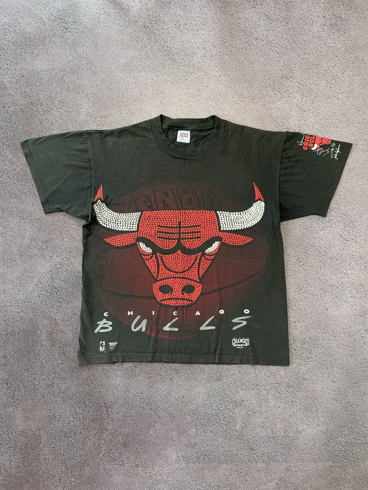 NBA RARE 🔥Vintage 1993 Chicago Bulls Changes Sports T-shirt Tee Size US L / EU 52-54 / 3 - 1 Thumbnail