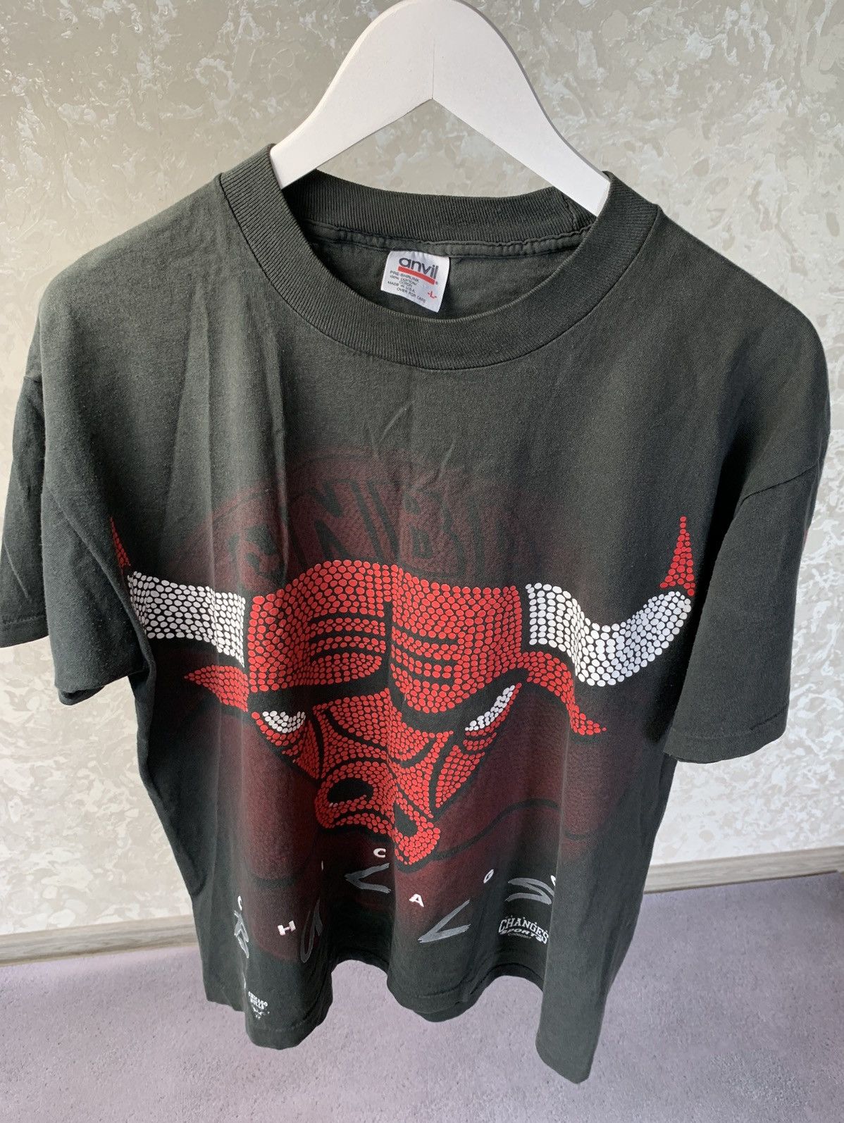 NBA RARE 🔥Vintage 1993 Chicago Bulls Changes Sports T-shirt Tee Size US L / EU 52-54 / 3 - 2 Thumbnail