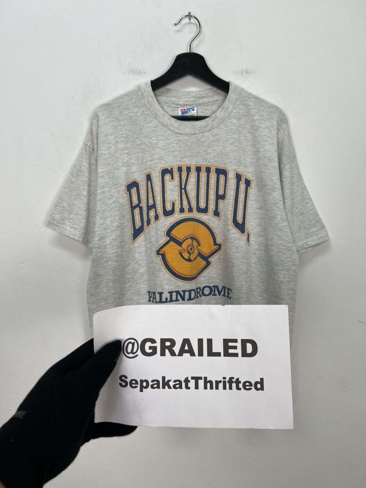 Hanes Vintage Backup U. Palindrome Tee Size US XL / EU 56 / 4 - 11 Thumbnail