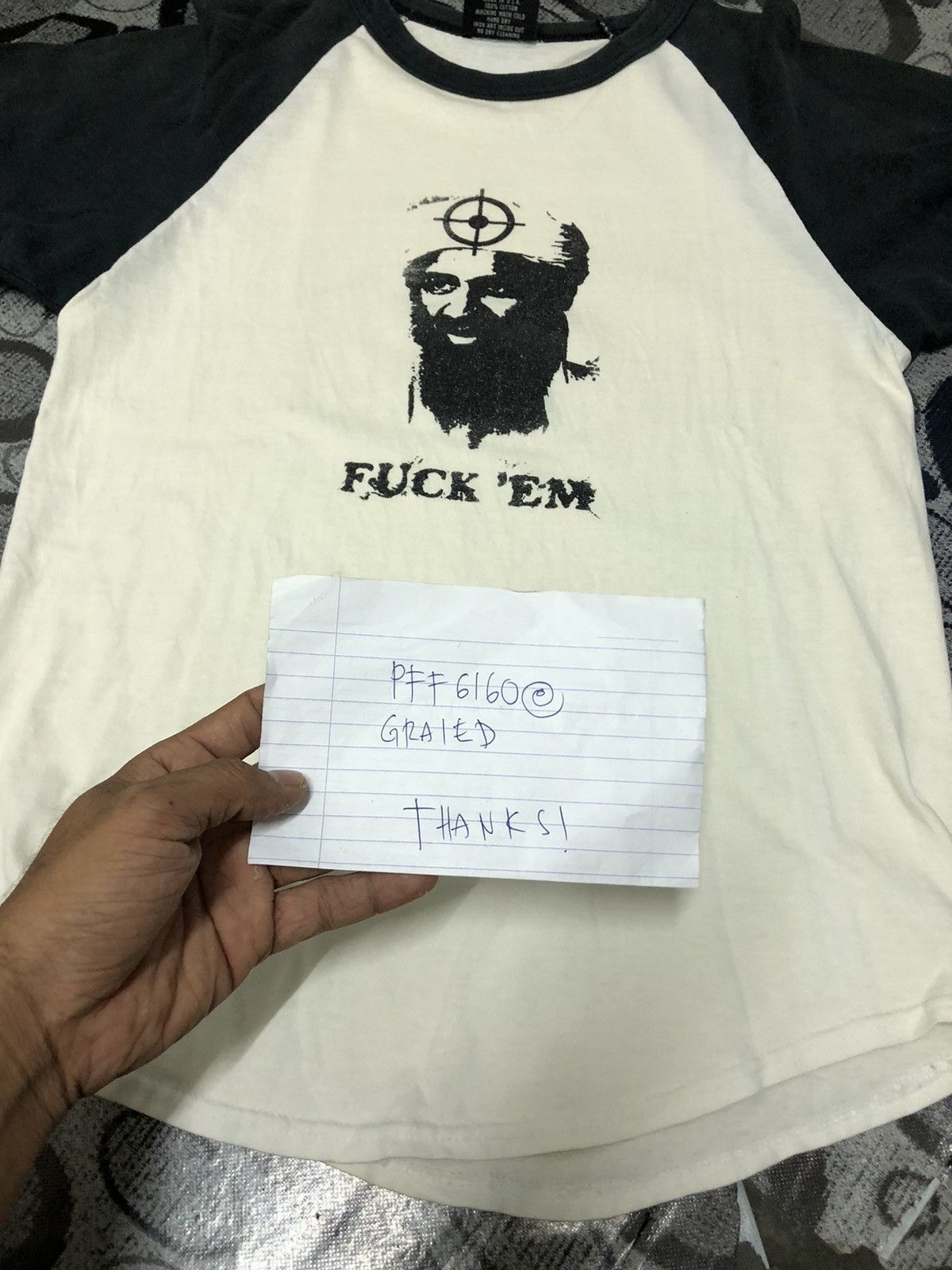 Vintage Vintage Osama Bin Laden Fuck Em . Size US S / EU 44-46 / 1 - 15 Thumbnail