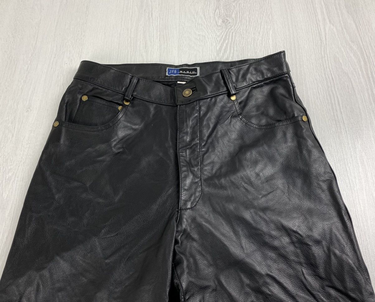 Genuine Leather Vintage Leather Pants Motorcycle Trousers Y2K Marlboro Size US 31 - 2 Thumbnail