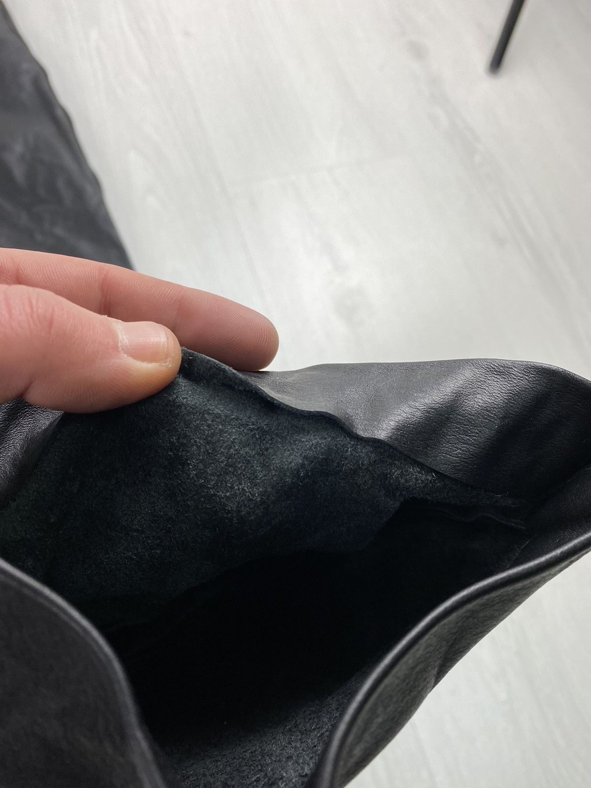 Genuine Leather Vintage Leather Pants Motorcycle Trousers Y2K Marlboro Size US 31 - 5 Thumbnail