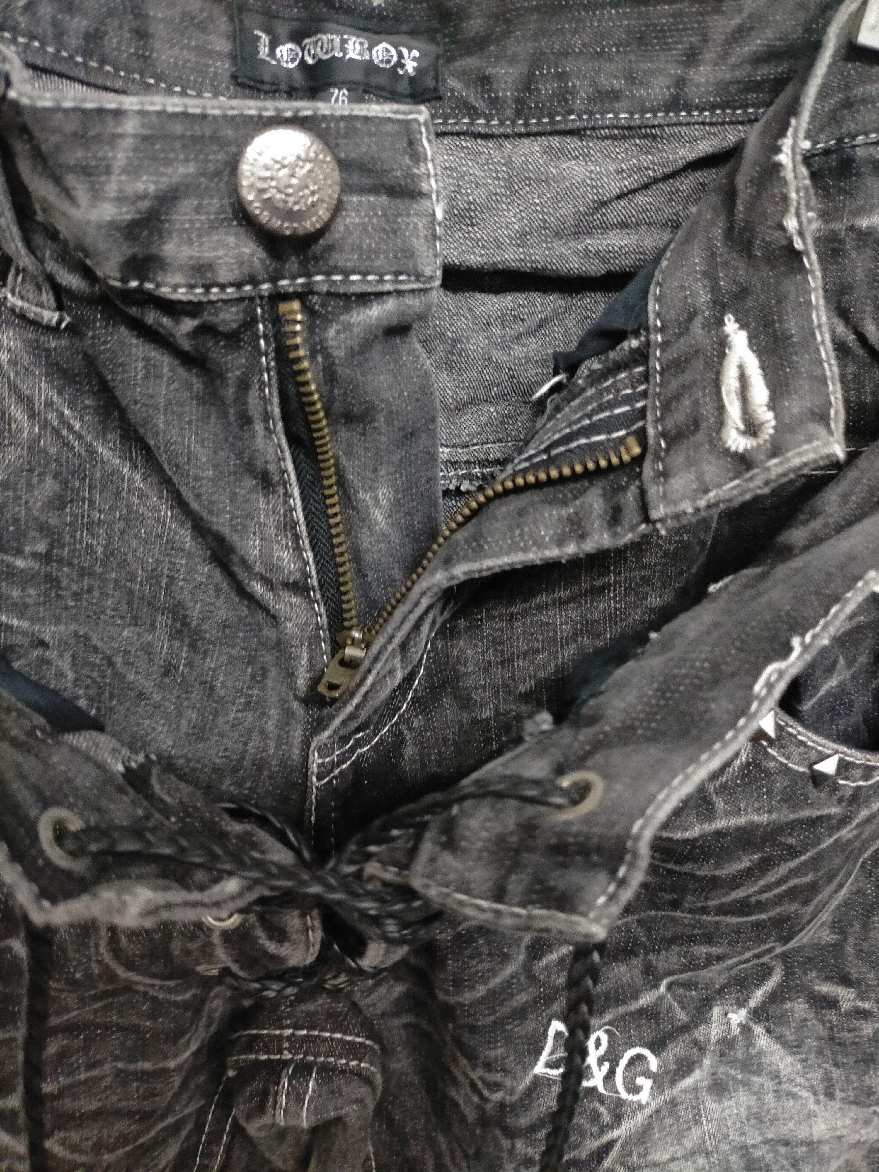 Japanese Brand D&G x Low Box double waist denim pants Size US 31 - 7 Thumbnail