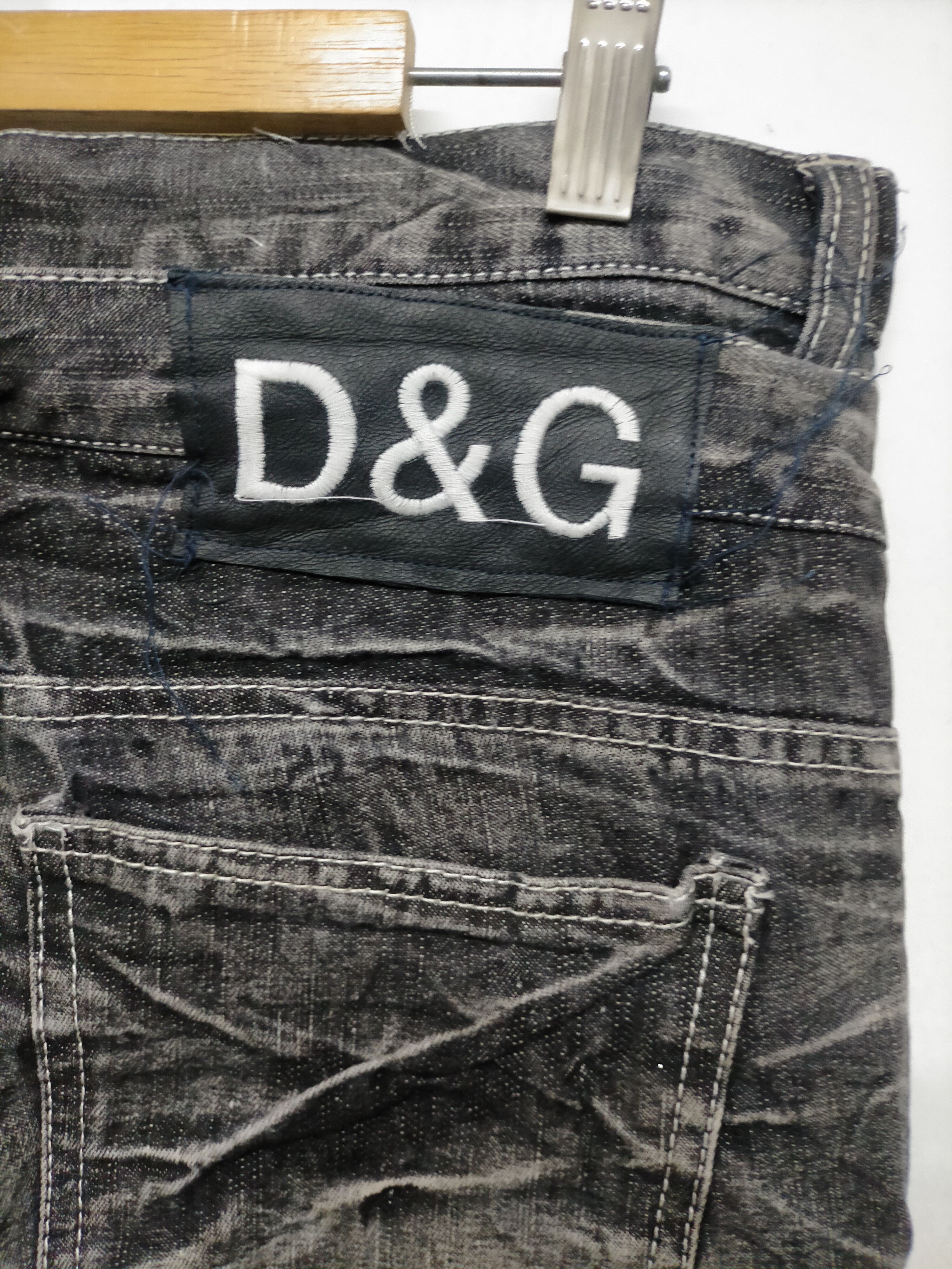 Japanese Brand D&G x Low Box double waist denim pants Size US 31 - 12 Thumbnail