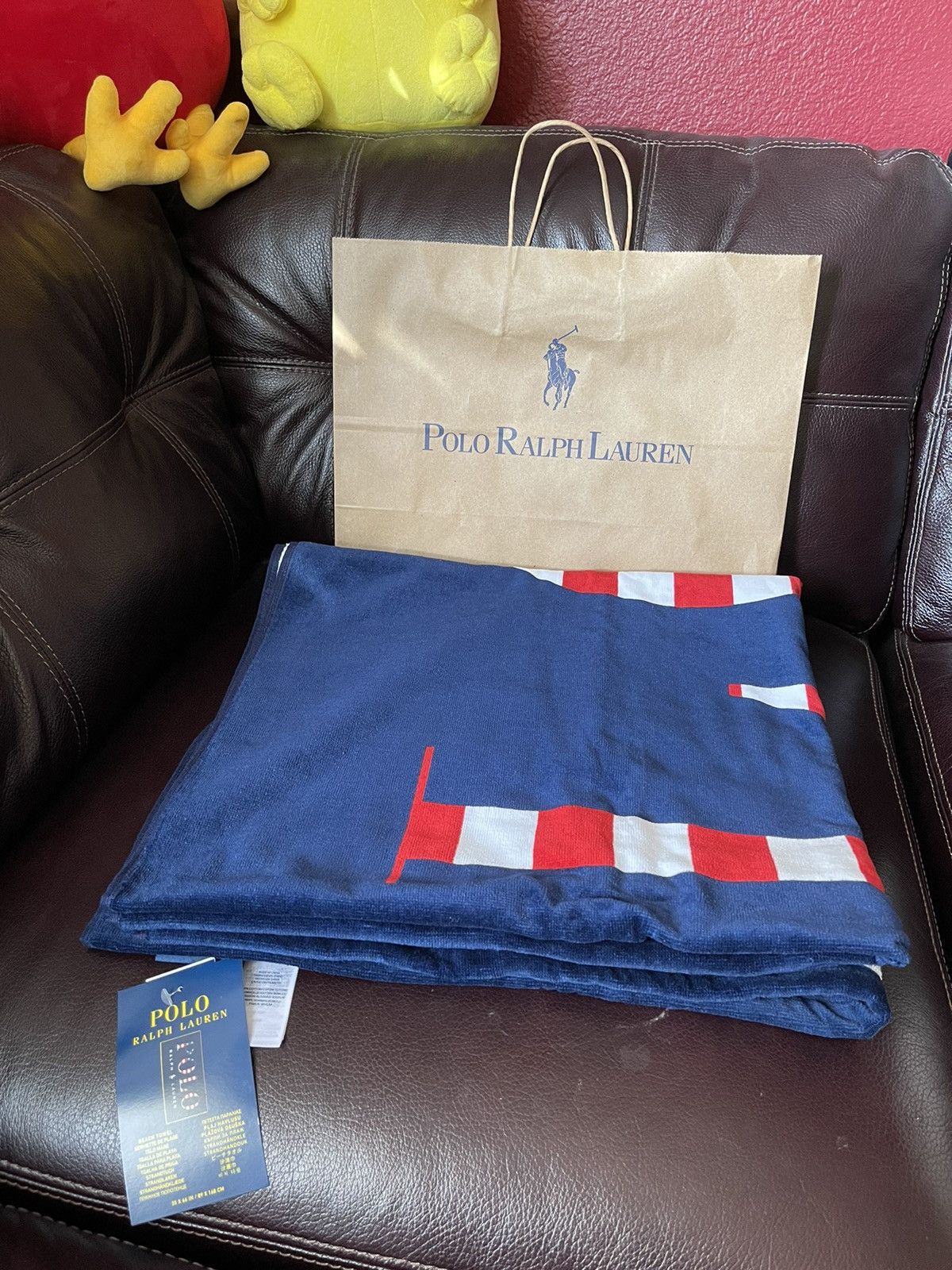 Polo Ralph Lauren NWT-RALPH LAUREN Red White & Navy Beach Towel35”x66”NWT Size ONE SIZE - 12 Thumbnail