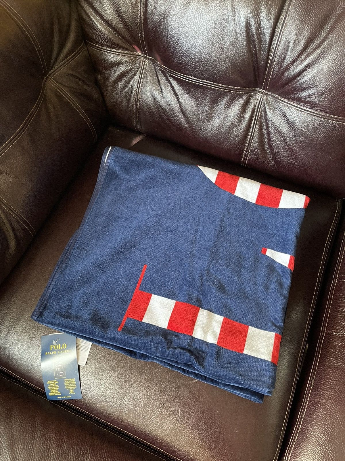 Polo Ralph Lauren NWT-RALPH LAUREN Red White & Navy Beach Towel35”x66”NWT Size ONE SIZE - 11 Thumbnail