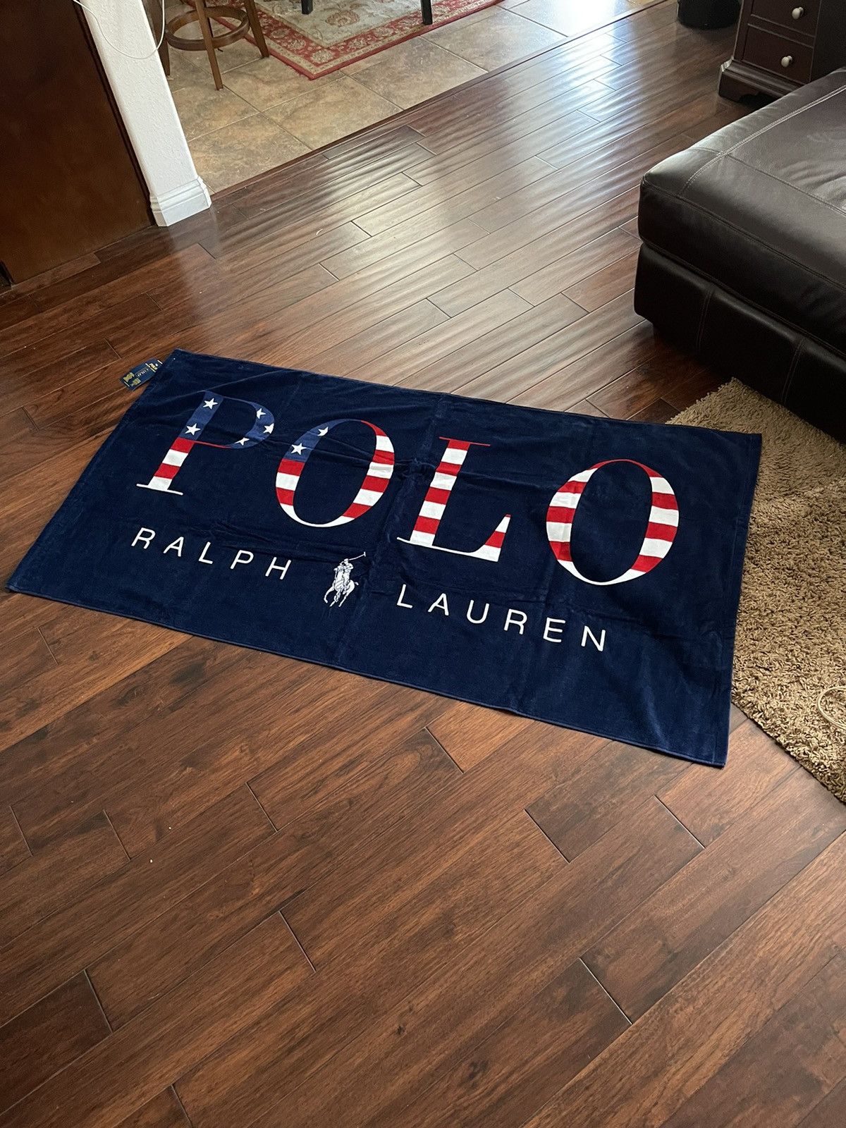 Polo Ralph Lauren NWT-RALPH LAUREN Red White & Navy Beach Towel35”x66”NWT Size ONE SIZE - 4 Thumbnail