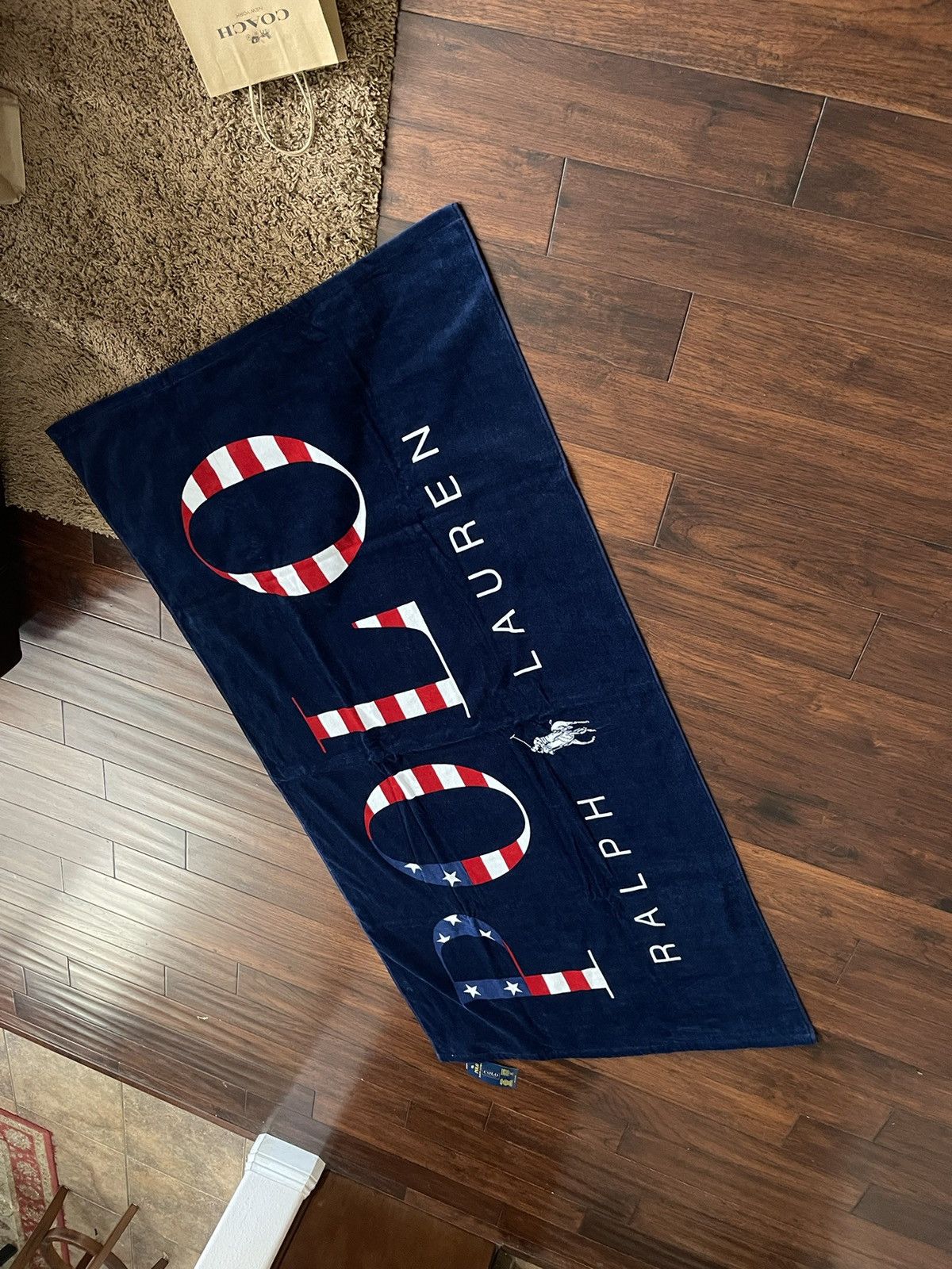 Polo Ralph Lauren NWT-RALPH LAUREN Red White & Navy Beach Towel35”x66”NWT Size ONE SIZE - 5 Thumbnail